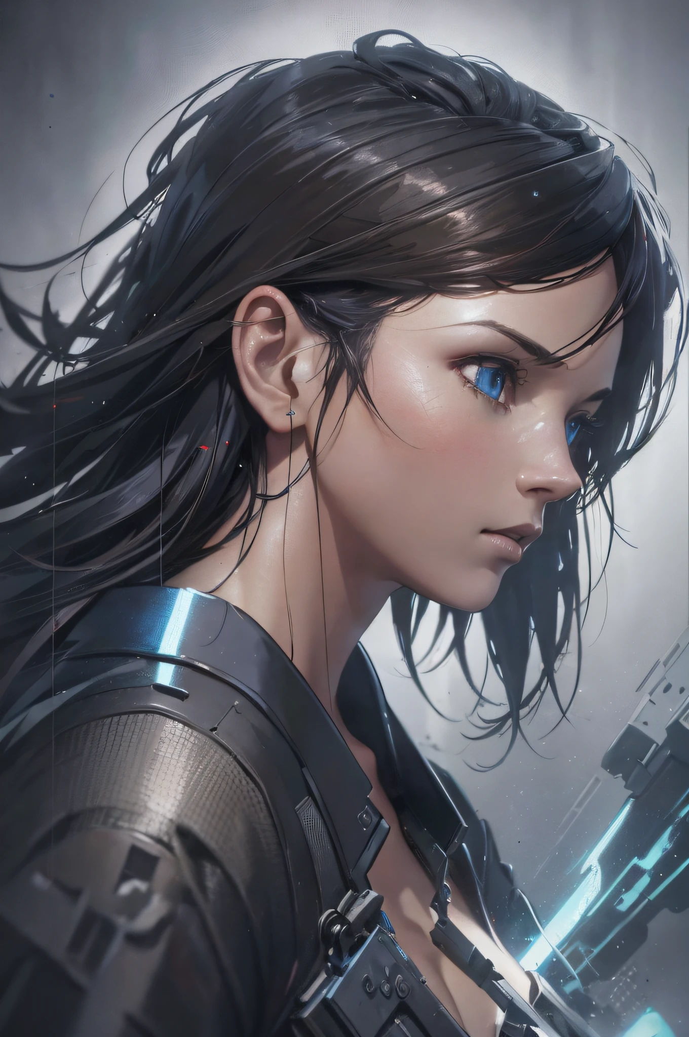 A TV FUSE composition by greg rutkowski, silhouette based lighting, coherent arbitration, fine detail, saturated paper, atmospheric, vivid tones, octane render, hyperdetailed hair, sharp focus, highly detailed and photorealistic eyes.