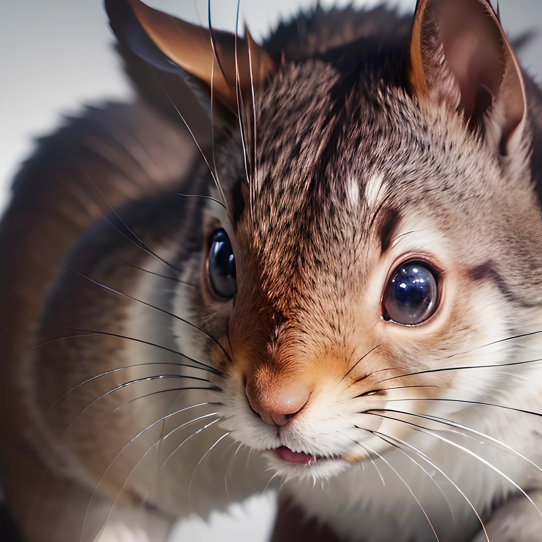 squirrel, (full body:1.8), masterpiece, best quality, 8k, absurdres, ultra realistic, highres, photography, film grain, chromatic aberration, sharp focus, HDR, facelight, dynamic lighting, cinematic lighting, professional shadow, simple background, (grey background:1.4), highest detailed, extreme detailed, ultra detailed, finely detail, (sharp pupils, realistic pupils:0.8)