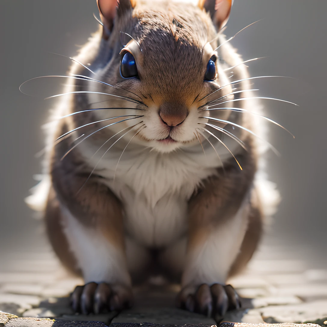 squirrel, (full body:1.8), masterpiece, best quality, 8k, absurdres, ultra realistic, highres, photography, film grain, chromatic aberration, sharp focus, HDR, facelight, dynamic lighting, cinematic lighting, professional shadow, simple background, (grey background:1.4), highest detailed, extreme detailed, ultra detailed, finely detail, full body, (sharp pupils, realistic pupils:0.8)