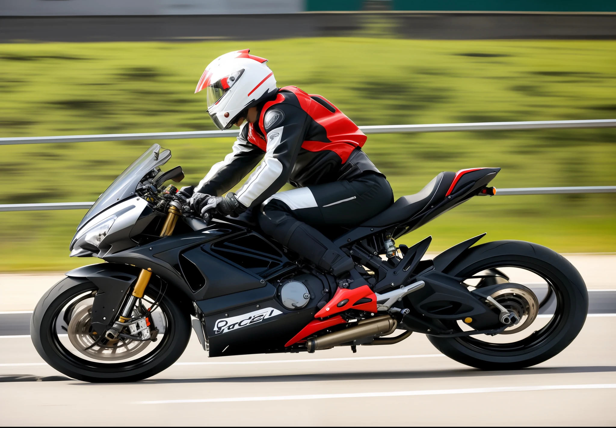 motorcycle rider in full gear riding on a city street, picture of a female biker, riding a futuristic motorcycle, panning shot, huge ducati panigrale motorbike, wheelie, riding a motorcycle, motorbiker, dynamic action shot, speeding on motorcycle, photographed, fast, barbara canepa, photograph of a techwear woman, biker, at racer track