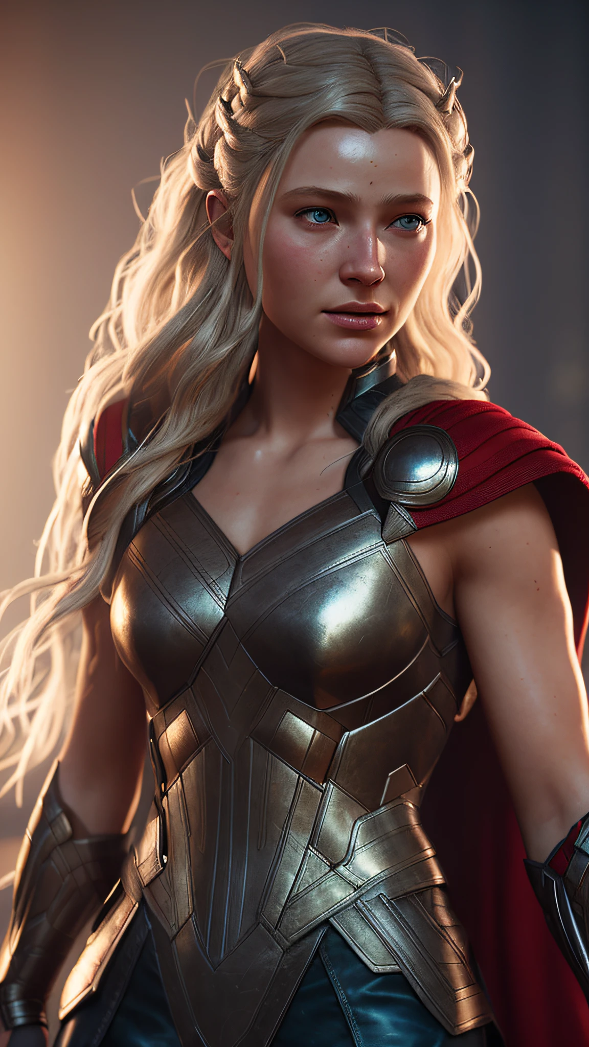 woman thor, photography, soft lighting, soft details, octane, artstation trending, ultra high detail, ultra realistic, cinematic,16k