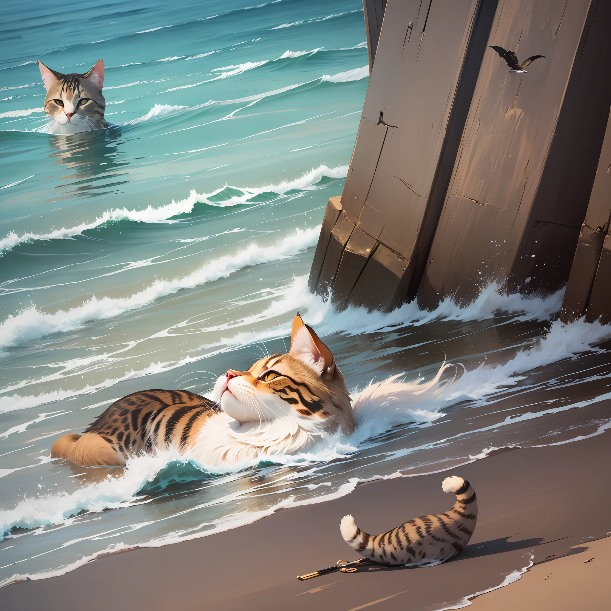 Cat, sea, --auto --s2