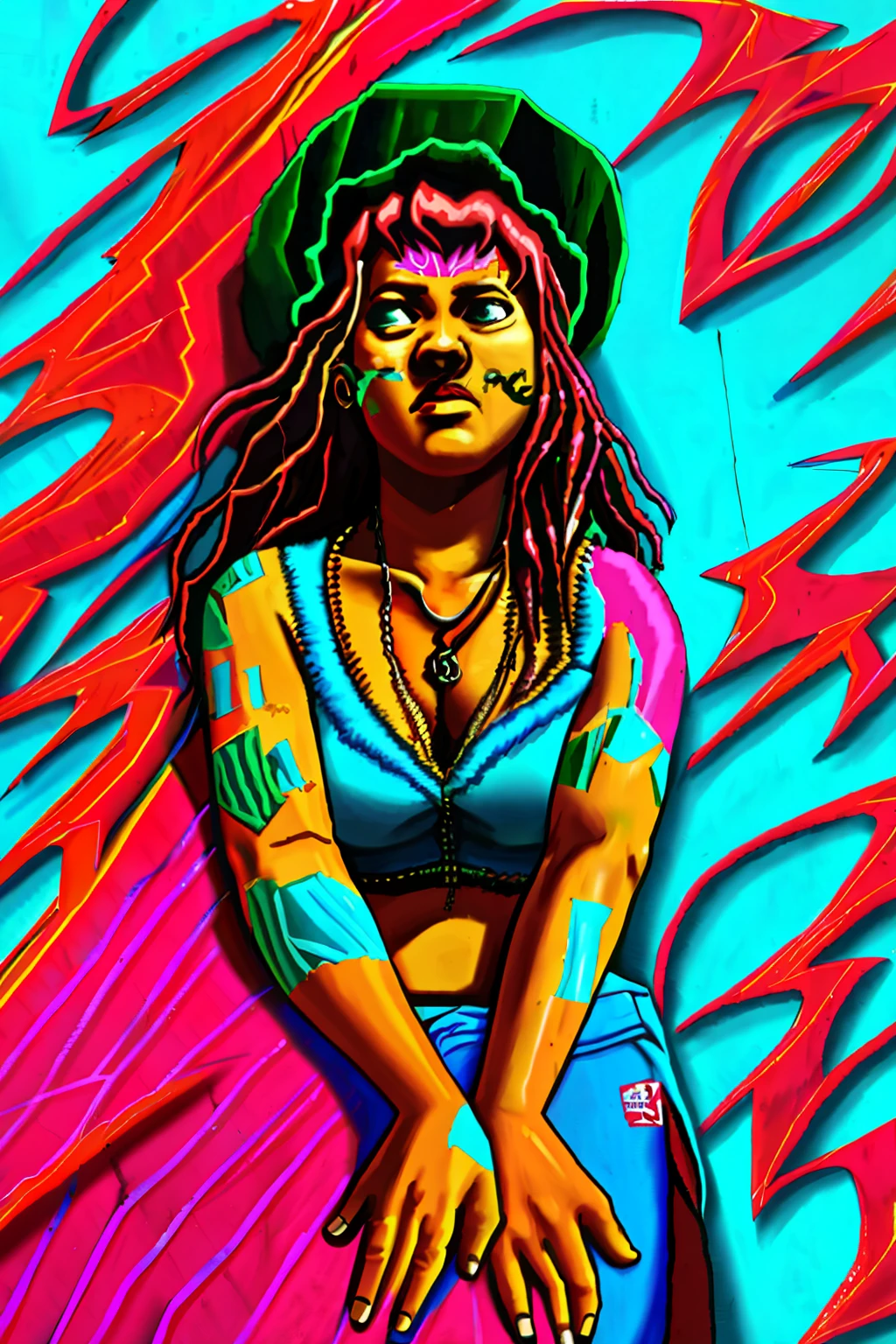 Wallpaper ,Favela ,realism Graffiti by street artist Eduardo Kobra ,((favela in 16k,detail )) colorful ,Rio de Jeneiro Brazil