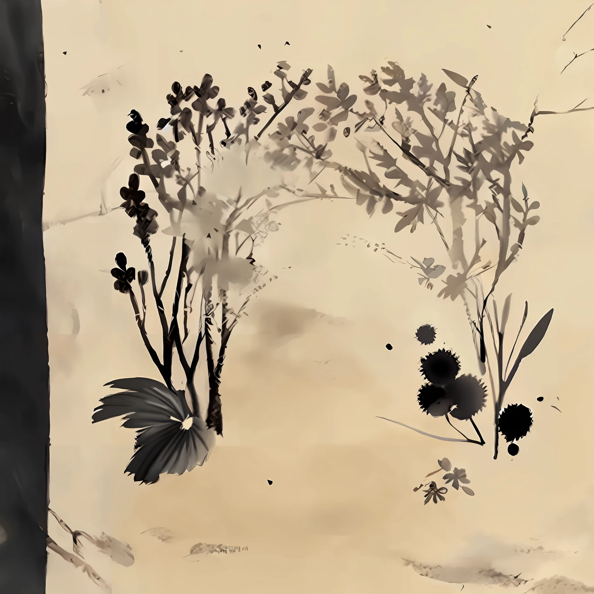 Ink oozing bird