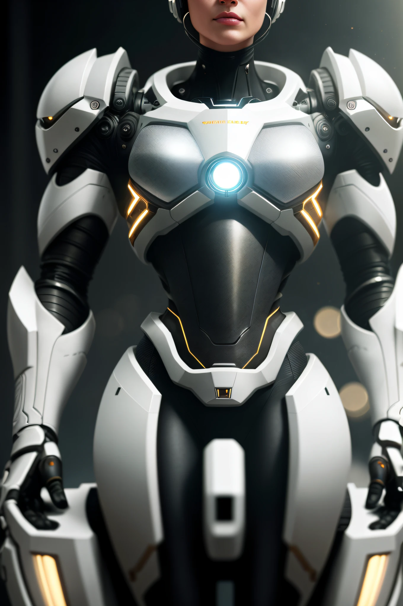 8k, octane rendering, reflective cinematic lighting, intricate details, clean precision, mech suit armor white ceramic armor, shiny carbon fiber, industrial frame with shiny gold metal inlay (shallow depth of bokeh:1.1 field), front cameras.
(masterpiece:1.1) (best quality) (detailed) (intricate) (8k) (HDR) (wallpaper) (cinematic lighting) (sharp focus)