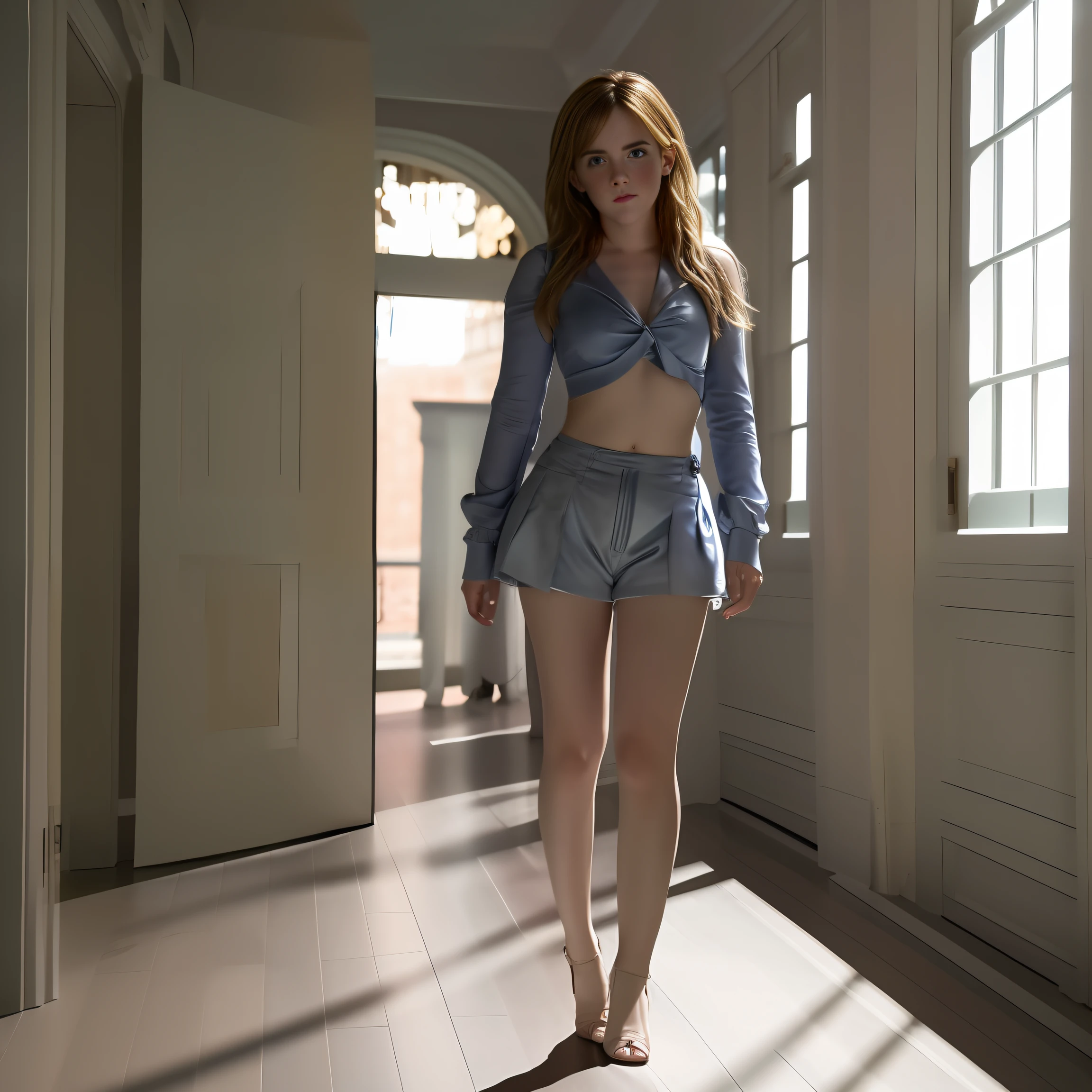real photo from Emma Watson as Hermione Granger using a mini bikiny , full body, sexy, wearing few clothes, beautiful face, detail face,a professional movie photograph of, best quality, high quality, high-res, highly detailed, cinematic lighting woman, infant3, cuerpo completo, full body