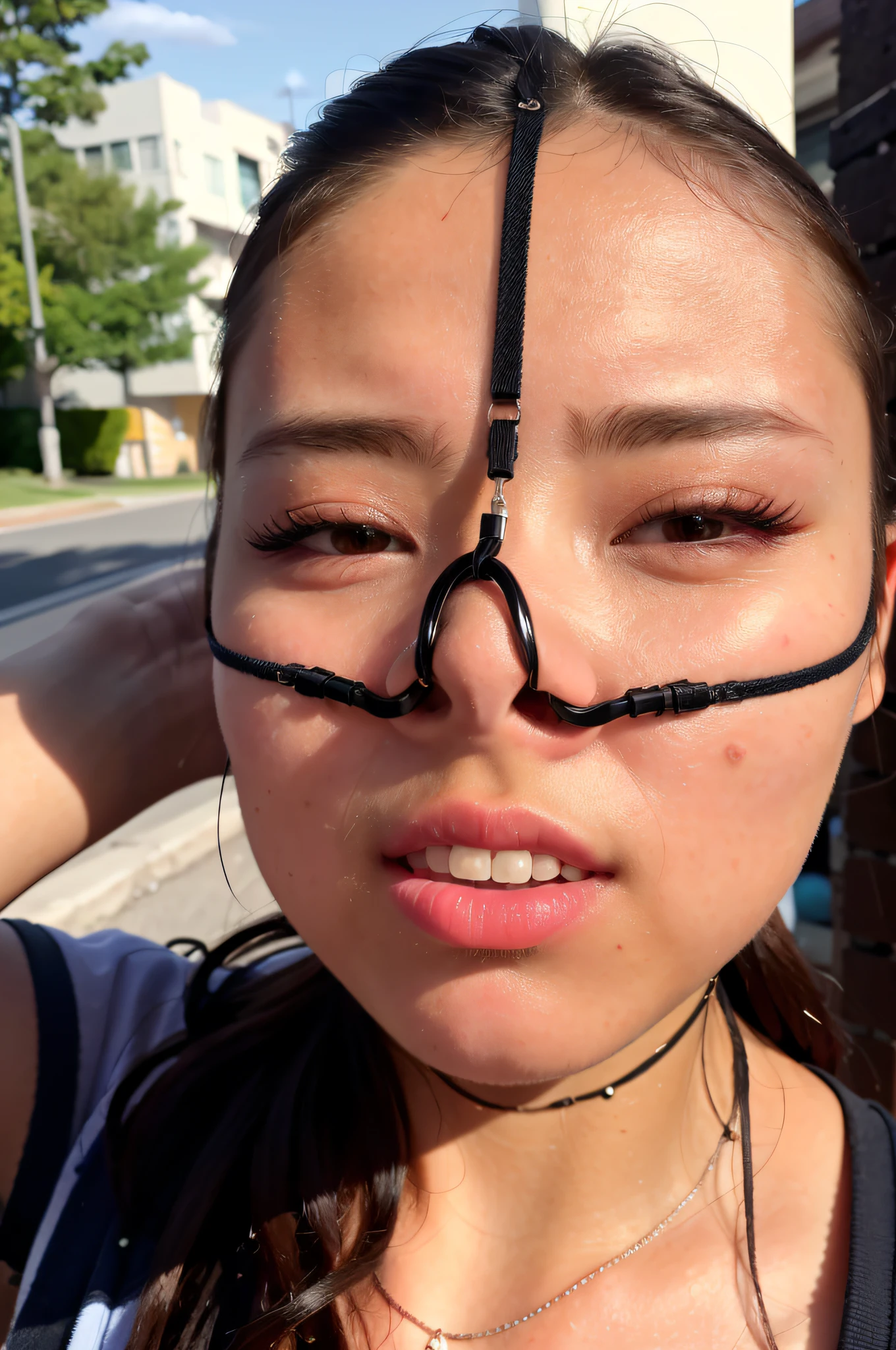(8K, RAW, Professional, Best Quality, Masterpiece: 1.2), (Realistic, Photorealistic: 1.37), Ultra Detail, (Portrait), (Best Detail Skin: 1.2), (Best Detail Face: 1.2), Cinematic Lighting, 1 Girl, Shortcut, 18 years old, Outdoor