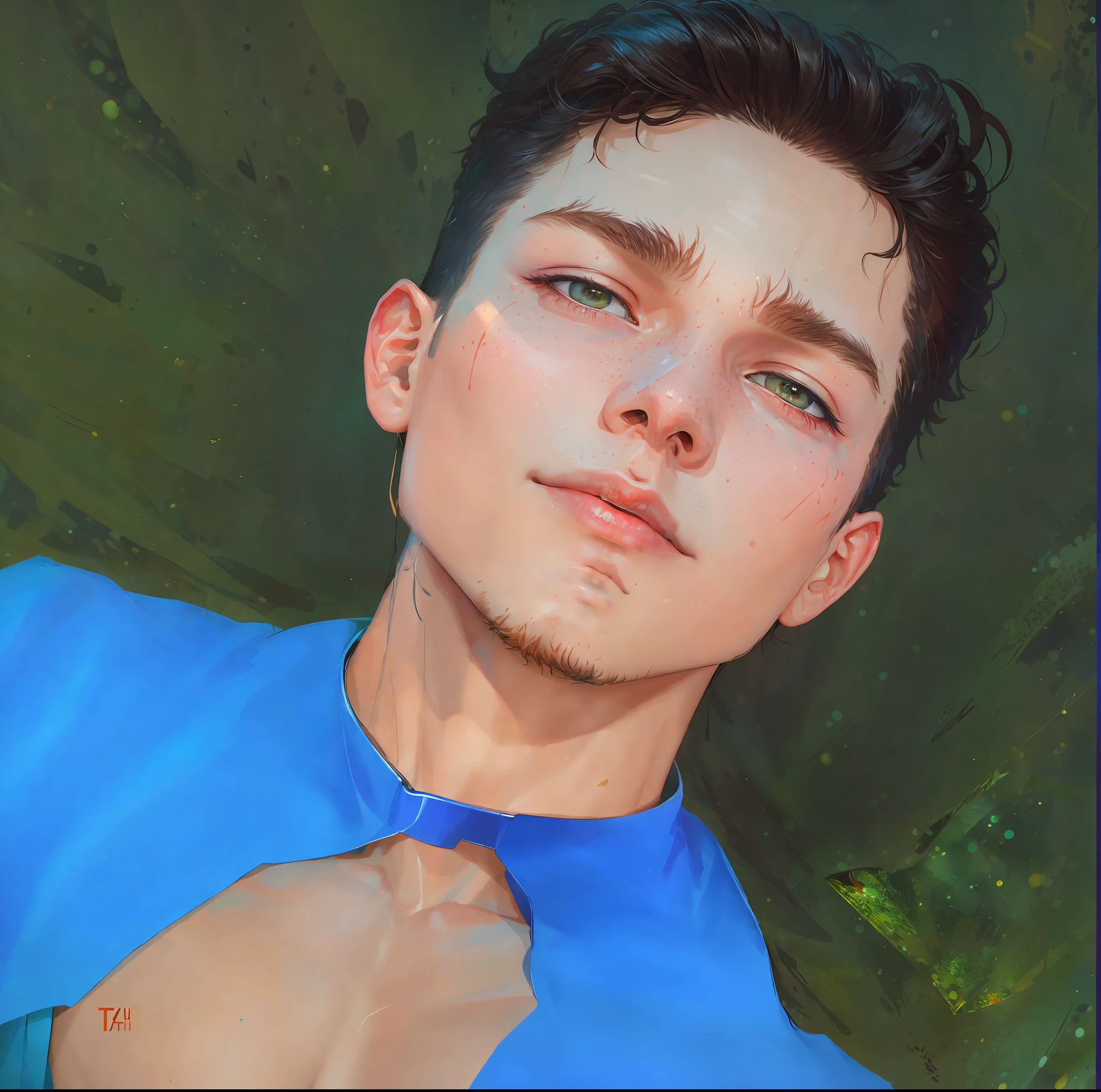 (Award Winning Digital Artwork:1.3) of (Sketch:1.3),(Energetic:1.3), TomHolland,CGSociety,ArtStation,(Saturated:1.3),(close portrait:1.3),(Masculinine:1.4),(beautiful:1.4),(attractive:1.3),handsome,calendar pose,perfectly detailed eyes,studio lighting, Spider web thematic background