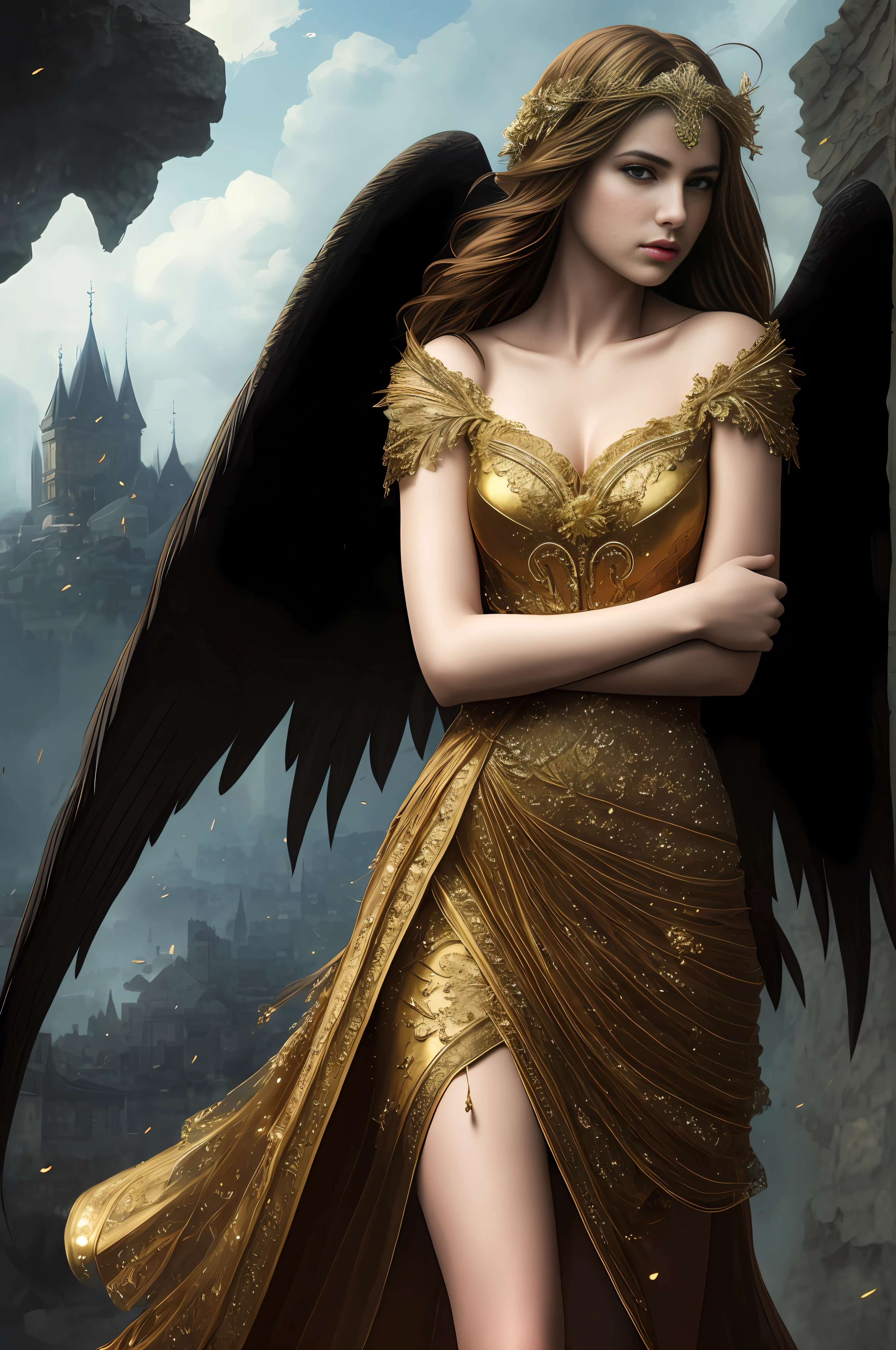 (masterpiece), best quality, ultra-detallado, realistic photo, high resolution image, good lighting, realistic shadows, blurred background, depth of field, texture details, realistic expression, sad.