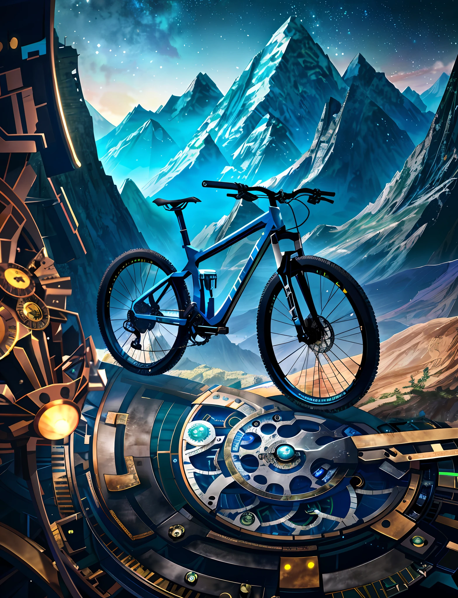 (Blue and black+green tones, blueprint art style, industrial machinery, high precision, detailed and intricate design, stark contrast, striking composition, geometric shapes, technical drawings)