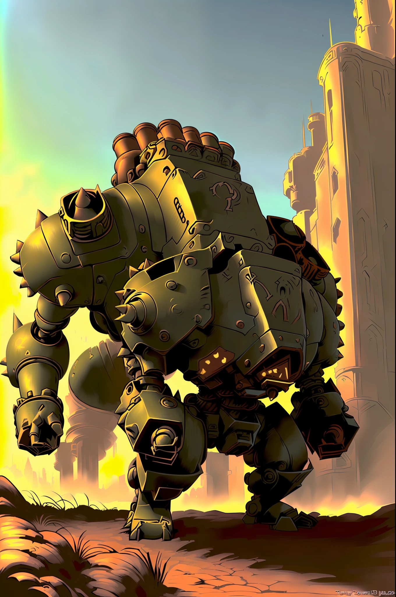 ( Full body ) character illustration 
of  a ( ( [ gloomy | ominous ] ) [ biomechanical | clockwork | industrial ]  power armor )
full of ( ( circuit ) designs )
( while [ standing |  posing ] on top of a pedestal 
in the middle [ of an empty photobooth | of composition framing ] )
, Geometrical ( Alphonse Mucha's  )  concept [ character  design | costume design | art | illustration ] 
in  low-tech [ sci-fi  fantasy | medieval futurism ] CCDSF artstyle 
by [ Greg Staples | Boris Vallejo | Greg And Tim Hildebrandt ]
and by [ Donato Giancola | Terese Nielsen ]
, ( clear and readable tangents )
full of negative space 
, exquisite 3D ( solid drawing ) volumetry
enhancing  perspective ( depth )
