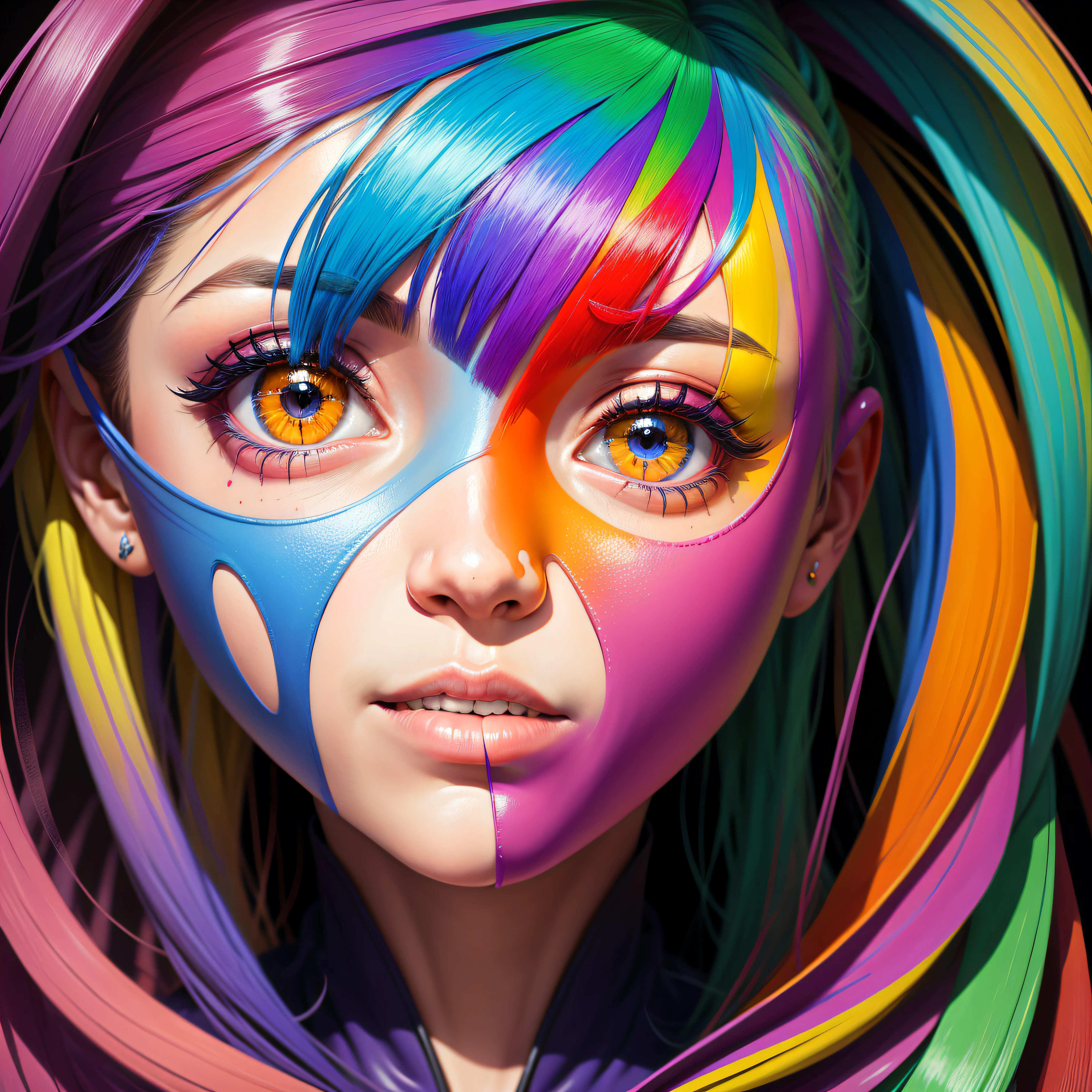 (colorful surrealism)++, (surrealism), LGBTQ face