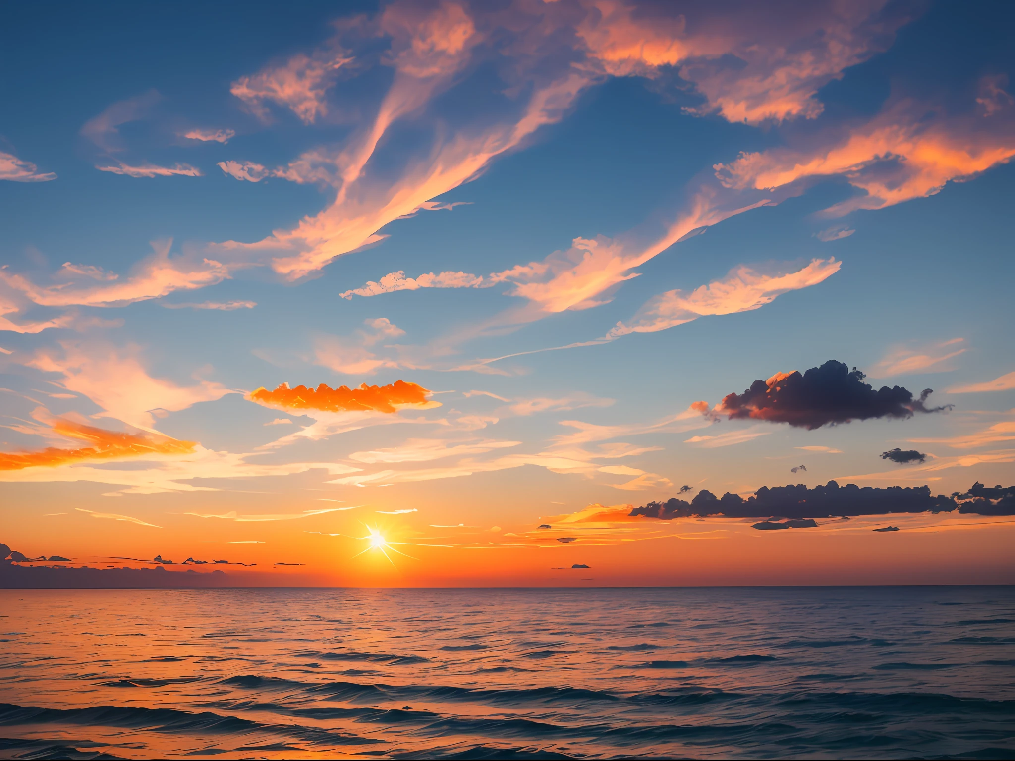 ((highest quality, 8k, masterpiece, photo)), sunset over a body of water with a big sun in the sky, eclipse in the sky, sun on the horizon, sun setting in the background, eclipse, during eclipse, red sun in the background, sun sunset, sun setting, two suns in the sky, red sun in paradise, sunrise, sun, two suns in the sky, shot with Canon EOS 5D Mark IV, shot with Sony A7R camera --auto --s2