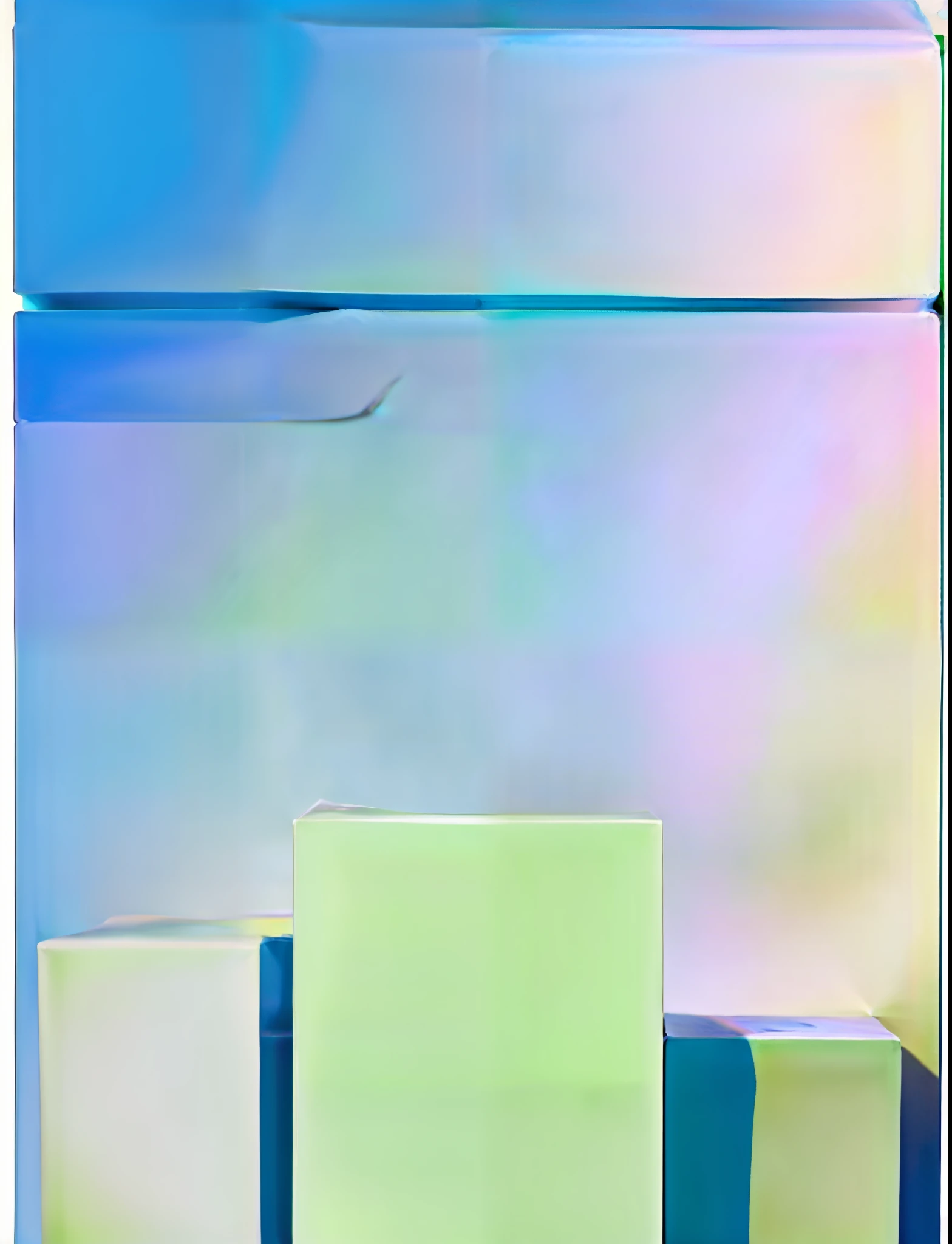 There is a square green box sitting on white surface, solid color background, green pastel color, sleek design, green tone, background (solid color), in background, cube shape, smooth color, straight camera view, green, solid color, product photo, pillar, silicone cover, foreground background, hue green and pastel pink, 6 K, 6K, clear and smooth lines