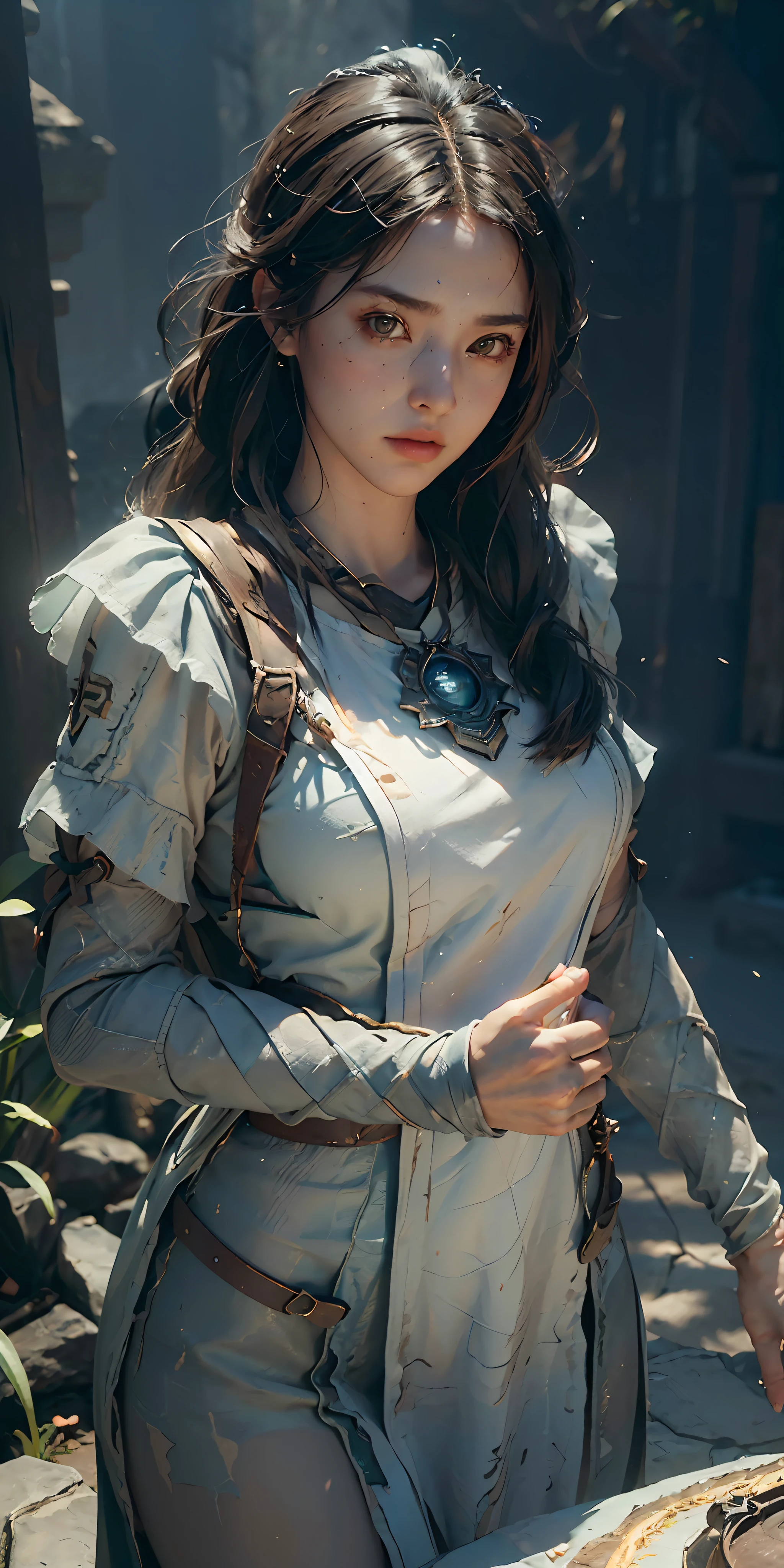 (Best Quality), ((Masterpiece), (Detail: 1.4), 3D, A Beautiful Western Female Figure, HDR (High Dynamic Range), Ray Tracing, NVIDIA RTX, Super-Resolution, Unreal 5, Subsurface Scattering, PBR Textures, Post-Processing, Anisotropic Filtering, Depth of Field, Maximum Clarity and Clarity, Multi-layer Textures, Albedo and Highlight Maps, Surface Shading, Accurate Simulation of Light-Material Interactions, Perfect Proportions, Octane Render, Two-color Light, Large Aperture, Low ISO, White Balance, Rule of Thirds, 8K RAW, , Yushui