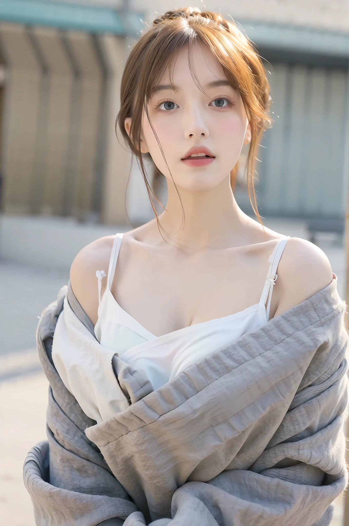 Unbeatable masterpiece, perfect artwork, ((perfect female figure)), short hair, blonde, skinny, realism, solo, (realism: 1.4), best quality, ultra high resolution, 1girl, porcelain, kpop ido, full body, (c cup), low neckline, beautiful, masterpiece, best quality, very detailed face, perfect lighting, solo, plain makeup, best quality, super high resolution, (realistic:1.4), super detailed, masterpiece, best quality, 👍 ulzzang - 6500-v1.1