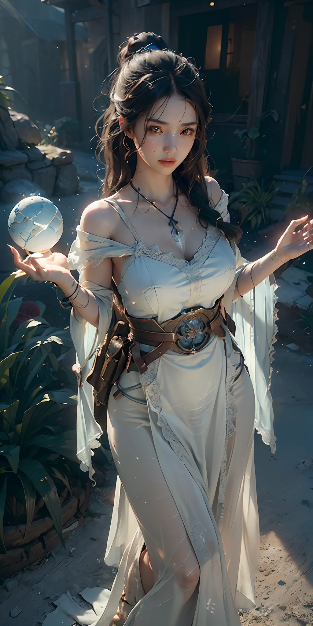 (Best Quality), ((Masterpiece), (Detail: 1.4), 3D, A Beautiful Western Female Figure, HDR (High Dynamic Range), Ray Tracing, NVIDIA RTX, Super-Resolution, Unreal 5, Subsurface Scattering, PBR Textures, Post-Processing, Anisotropic Filtering, Depth of Field, Maximum Clarity and Clarity, Multi-layer Textures, Albedo and Highlight Maps, Surface Shading, Accurate Simulation of Light-Material Interactions, Perfect Proportions, Octane Render, Two-color Light, Large Aperture, Low ISO, White Balance, Rule of Thirds, 8K RAW, , Yushui