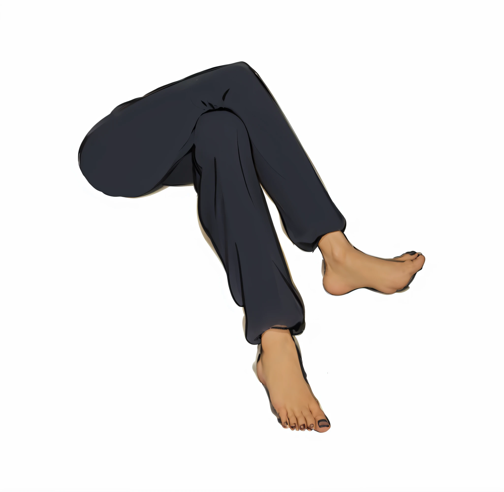 Arad man sitting on the ground with feet up, lying dynamic pose, relaxation pose, dramatic floating pose, detailed legs looming over you, legs intertwined, human legs, foot pose, leg visible, elegant floating pose, dynamic movement pose, full body pose, quick sketch, clear volume of light and shadow,