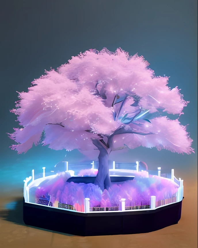 ((High Quality)), ((Detail)), ((Japanese)), Illustration, Perspective (45 degree overhead view), Theme (Magic Forest style), Scene Elements (Animal Arena), Image Quality (3D rendering effects, exquisite details, beautiful lighting)