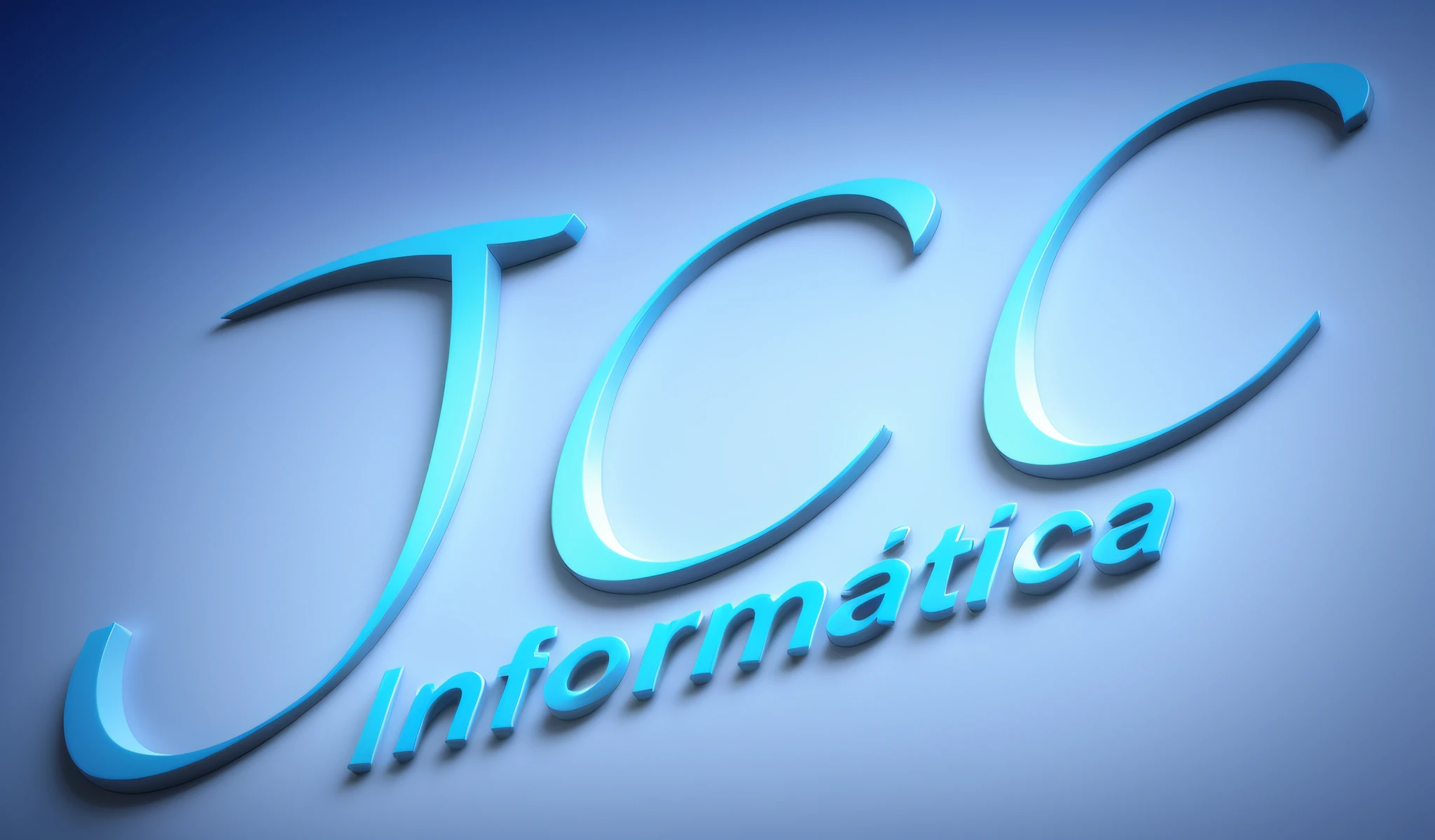 a closeup of a blue logo and with white shading with the words jcc informs, Letters in 3D, jsc, logo, logo, by Juan Fernando Cobo, high quality image", high quality image, j. c. 8 k, logo, insert 3d depth in the letters, insert 3d lighting in the letters, information, company logo, logo has", high quality image, 3D logo, jpeg artifact, logo", tcg