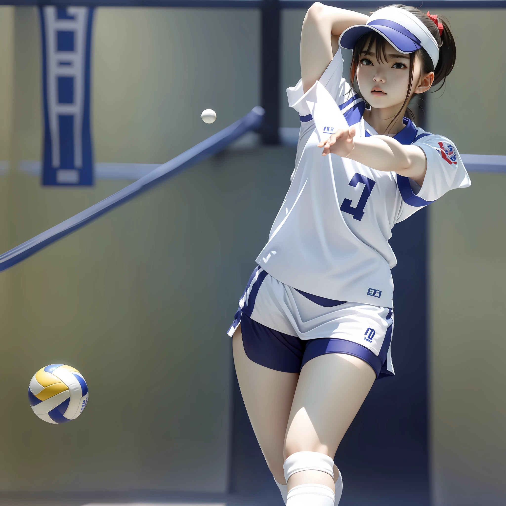 Trying to hit serve in white jersey, Shin Hanga, wearing volleyball jersey, Kim Tae-joon, Yoon Se-sung, Shin Min-jung, Shin Jin-young, Choi Hong-hwa, Kim Hyun-joo, Japan