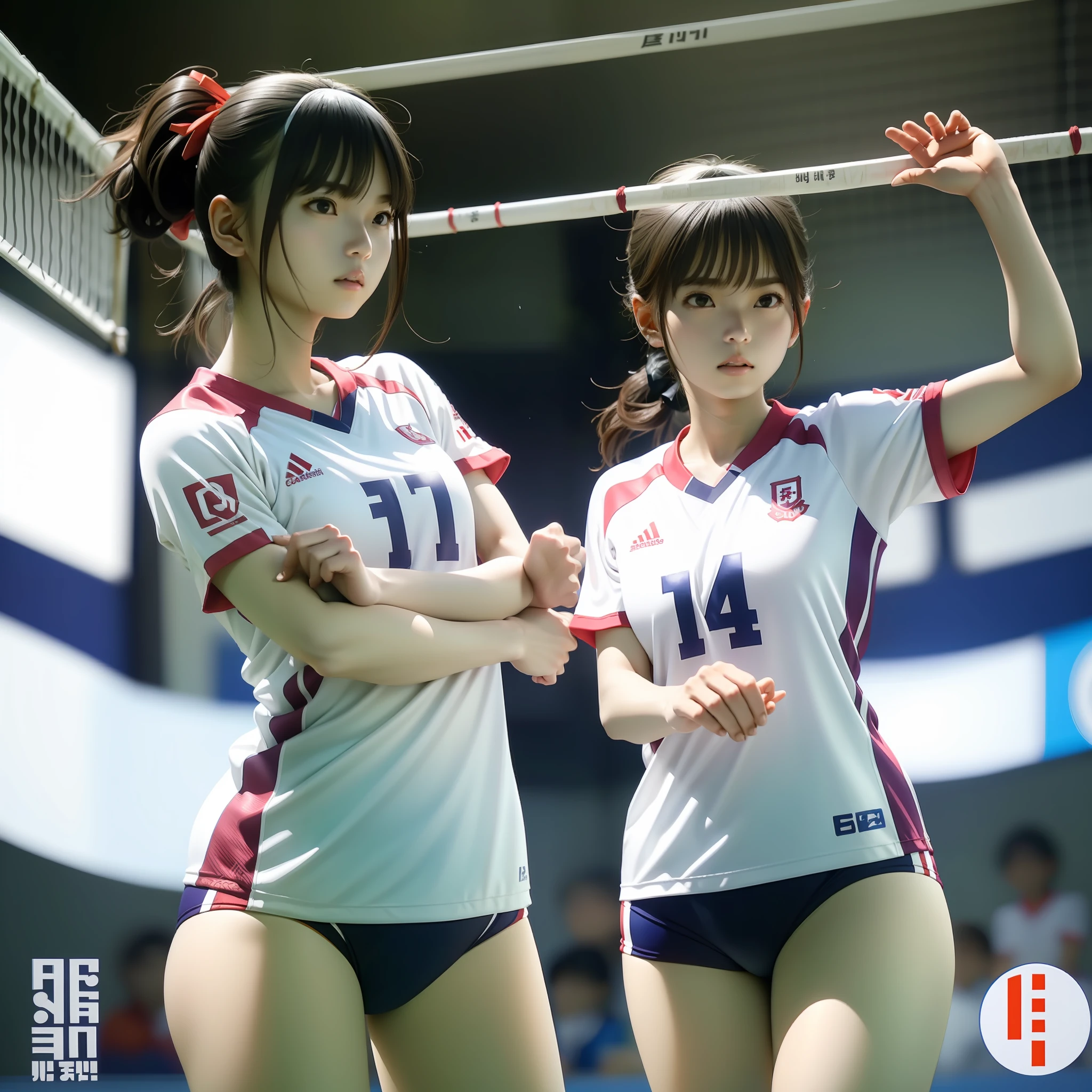 Trying to hit serve in white jersey, Shin Hanga, wearing volleyball jersey, Kim Tae-joon, Yoon Se-sung, Shin Min-jung, Shin Jin-young, Choi Hong-hwa, Kim Hyun-joo, Japan