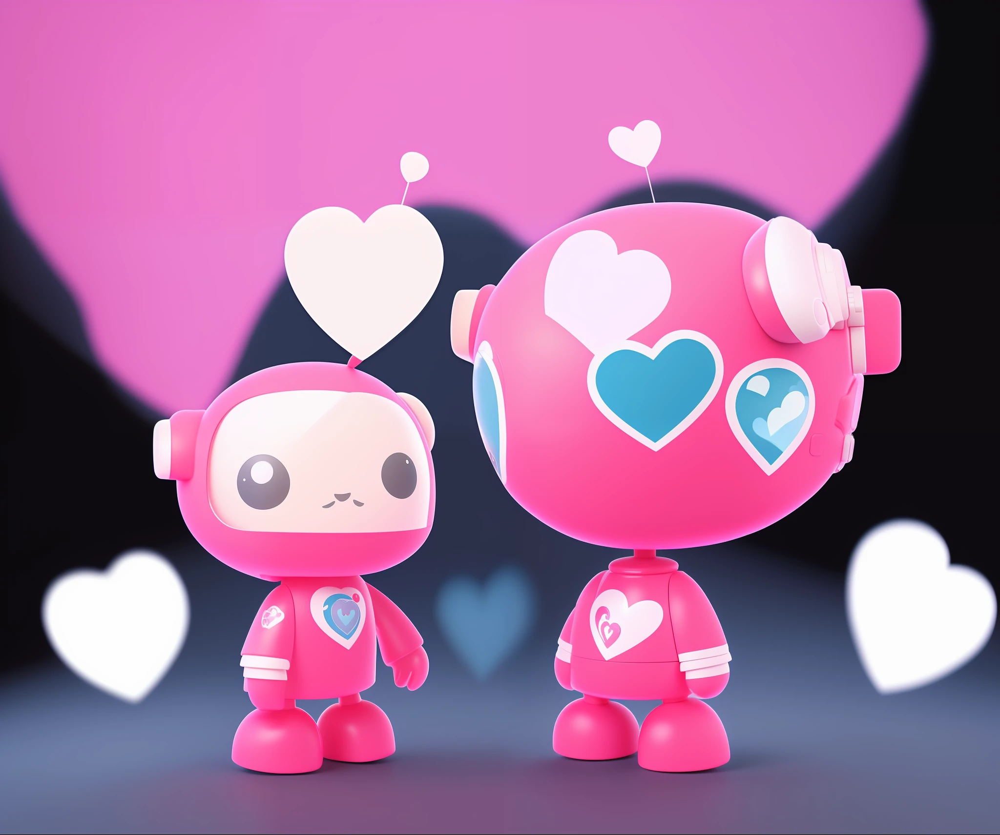 a close up of a toy with a heart on it, pink iconic character, cute pictoplasma, cute 3 d render, cute astronaut sticker art, cute humanoid robot, tintoy characterdesign robot, cute character, wears tiny spacesuit, cute robot, cute! c4d, kawaii hq render, beautiful pink alien girl, adorable friendly robot, omori