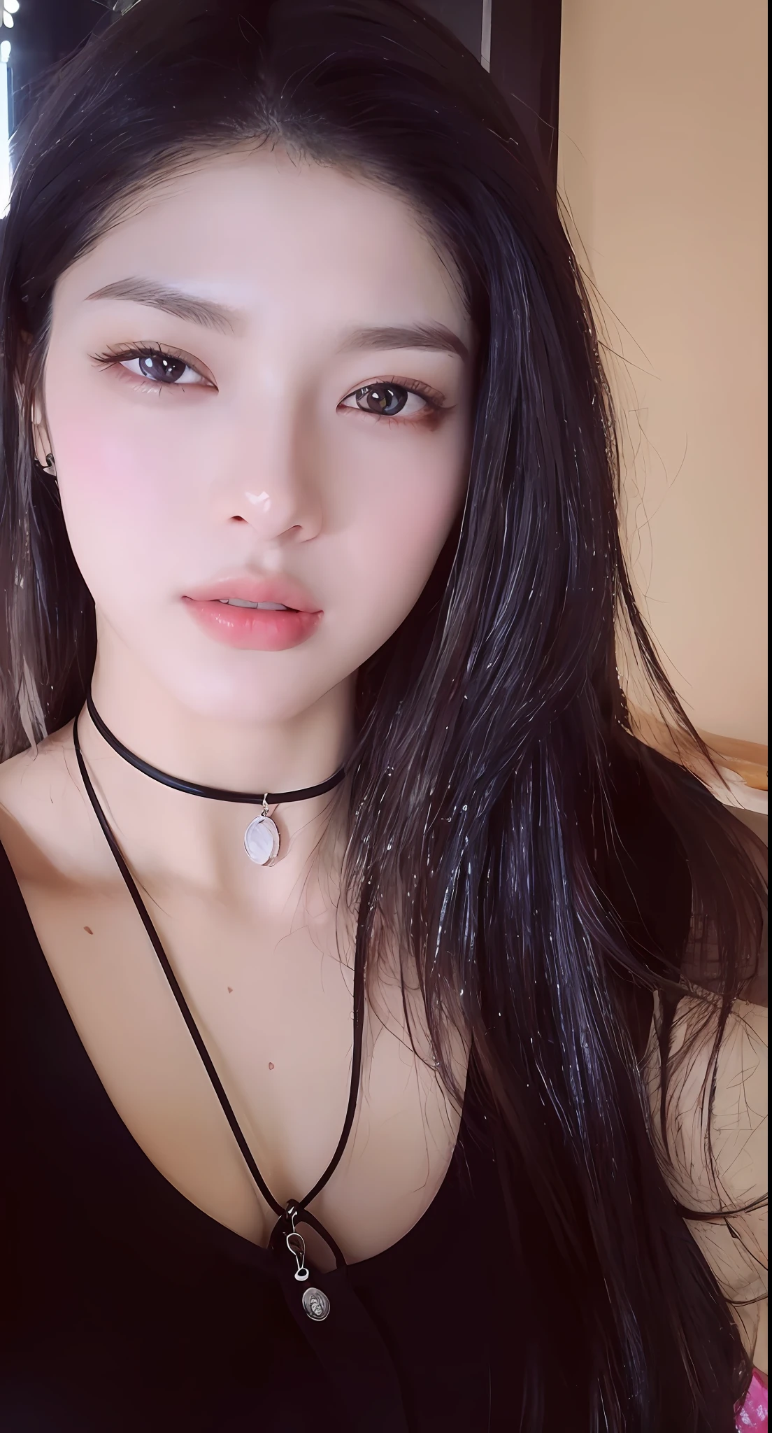((Best Quality, 8K, Masterpiece: 1.3)), Sharp: 1.2, Perfect Body Beauty: 1.4, Slim Abs: 1.2, ((Layered Hairstyle, Big Breasts: 1.2)), (Wet White Button Long Shirt: 1.1), (Rain, Street: 1.2), Wet: 1.5, Highly detailed face and skin texture, detailed eyes, double eyelids, side face looking at the camera