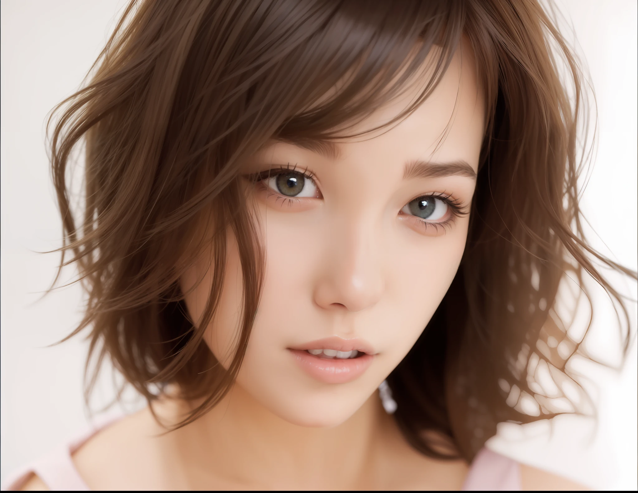 ((Best Quality, 8k, Masterpiece: 1.3)), Full Body, Focus Clear: 1.2, Outstanding Beauty: 1.4, Slender Abs: 1.2, (((Brown Hair, Big: 1.2)), Black Tank Top, Highly Detailed Face and Skin Texture, Detailed Eyes, Double Eyelids, Japan person, woman, fine face, detailed eyes, fine skin