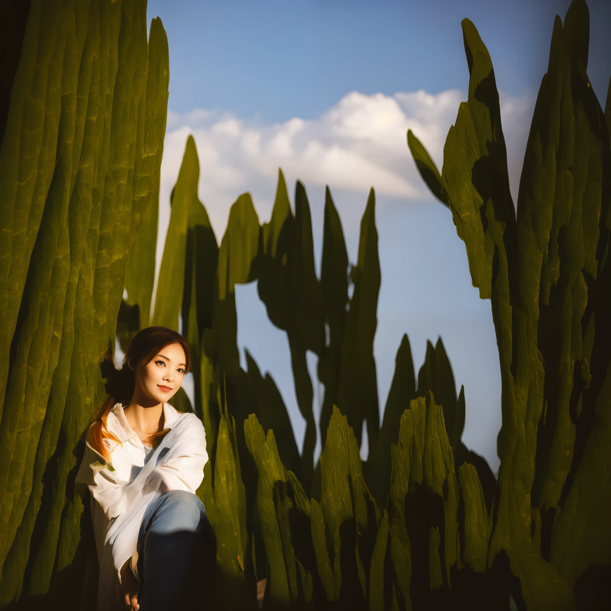 A girl in the garden