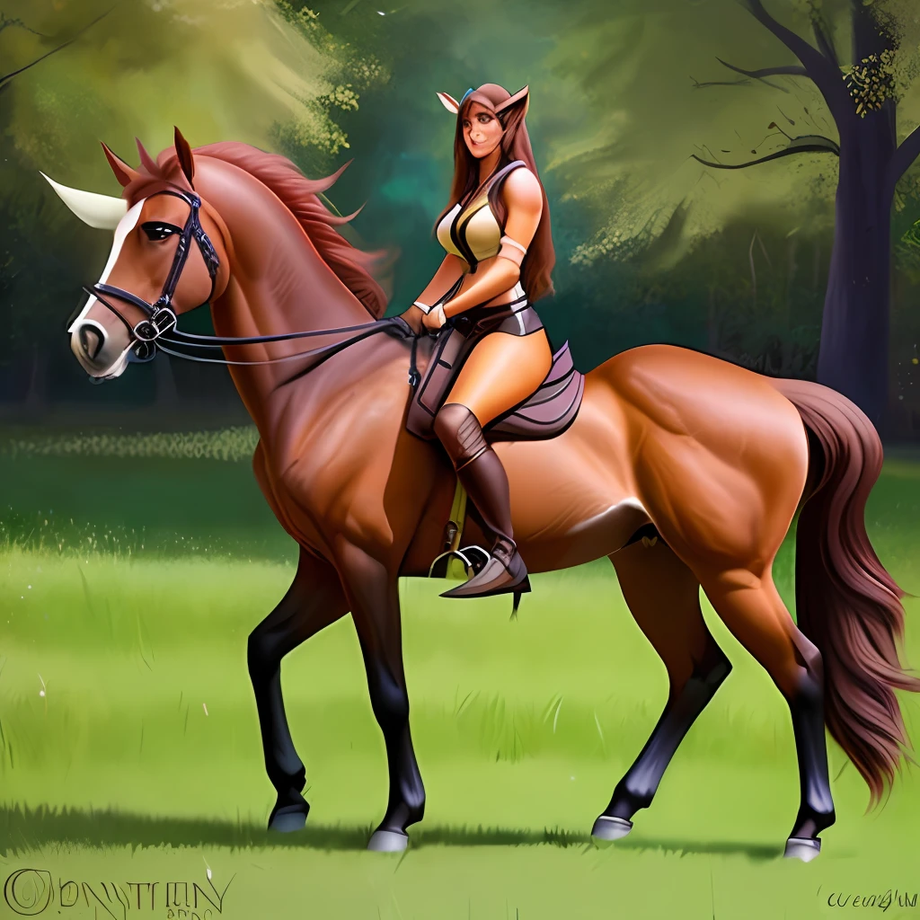 Beautiful female centaur, realistic