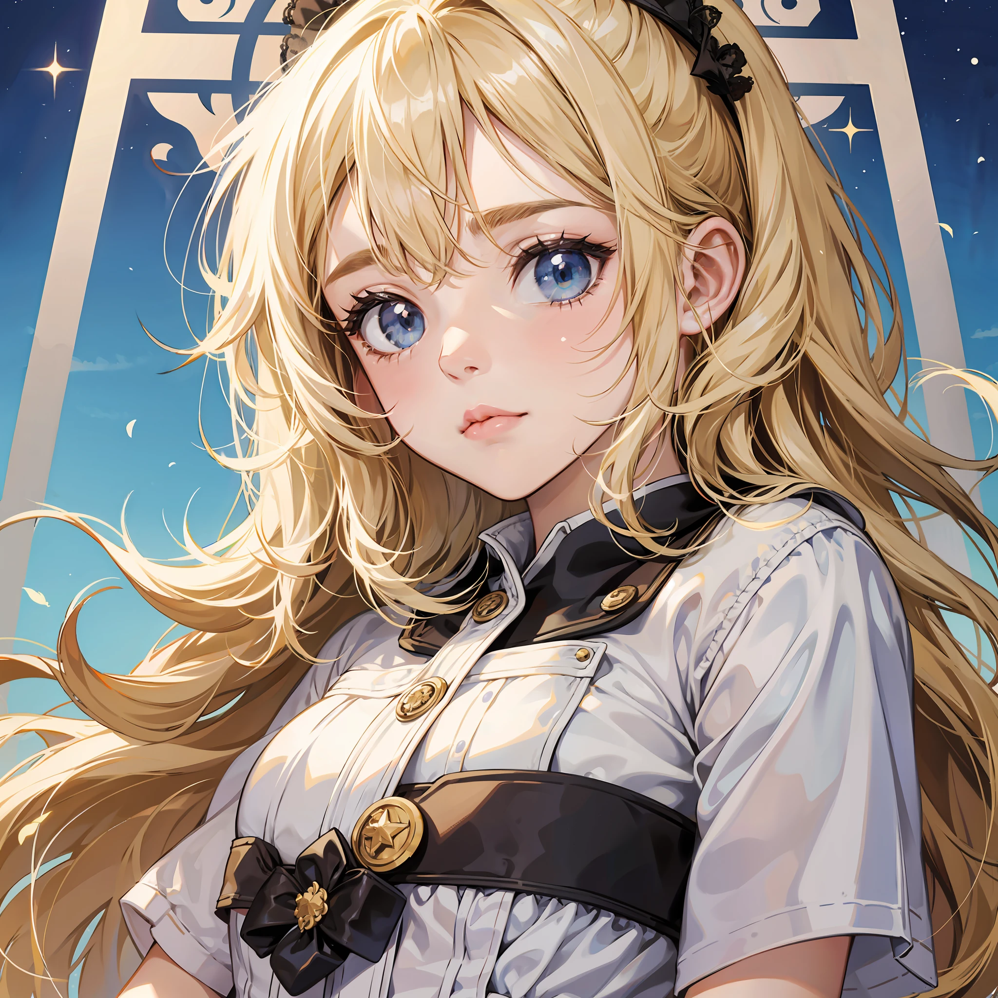 Dumbly faced, round blonde --auto --s2