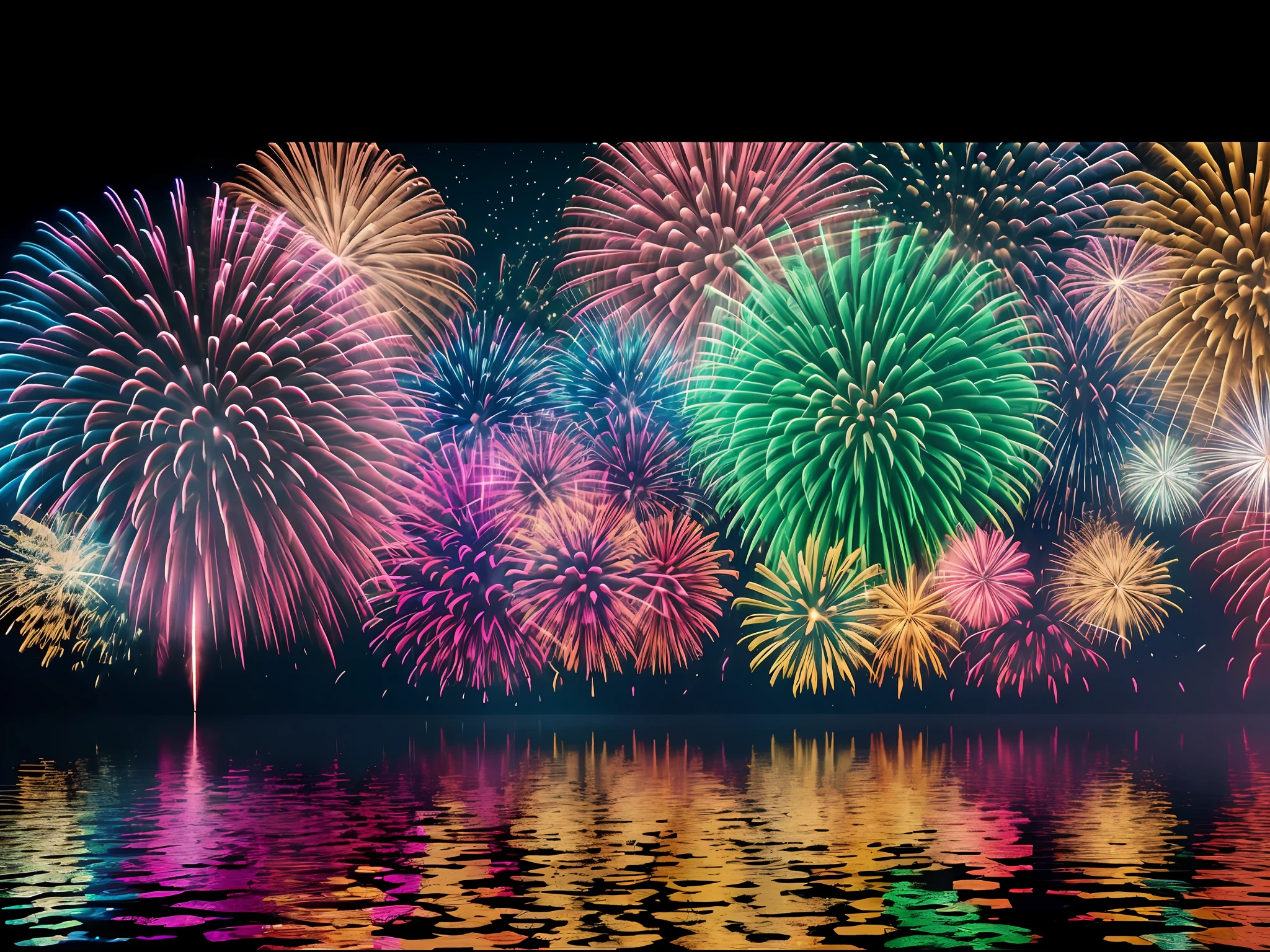 ((highest quality, 8k, masterpiece, photo)), Japan, Mito City, Lake Senba, fireworks illuminated in the night sky with green light, shutterstock, istock, fireworks, [sky fireworks]!!, background fireworks, fireworks, background fireworks, background fireworks, celebrate, fireworks, pexels, July 4, stock photo, stock image, colorful explosion, by Stefan Gierowski, Canon EOS 5D Mark Shot with IV, shot with Sony A7R camera --auto --s2