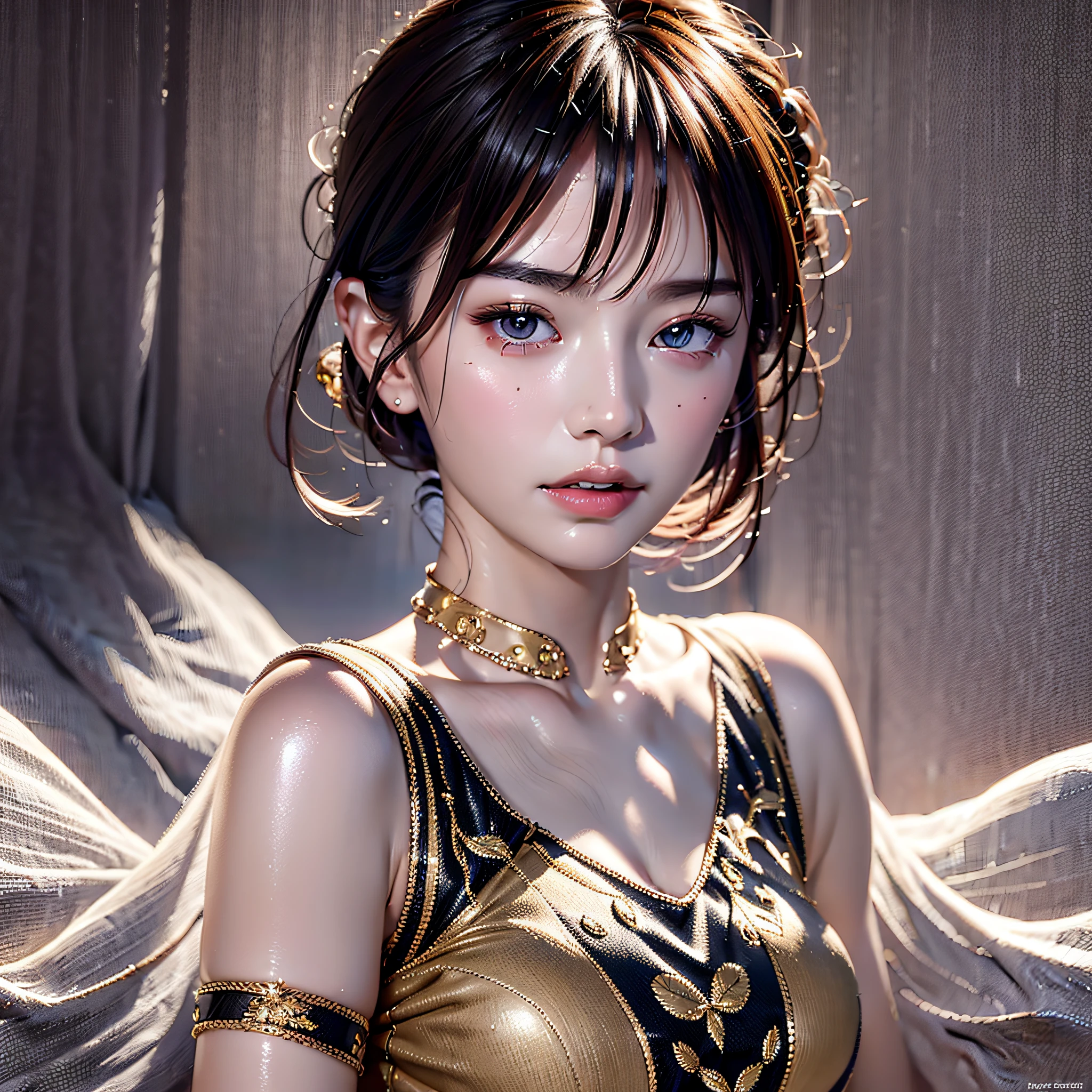 A Chinese girl 18 years old Beautiful eyes, real skin, delicate face, full body picture, white long skirt, clothing details, skin details, slim body, delicate and delicate, short hair, black hair, blunt bangs ,beauty, best quality, super detailed, masterpiece, fine detail, high resolution, 8k wallpaper, realistic details, clothing details, long skirt, skin details, photoshop \ (medium), super detailed, high resolution, extremely detailed, cinematic lighting texture, beautiful, perfect, hd