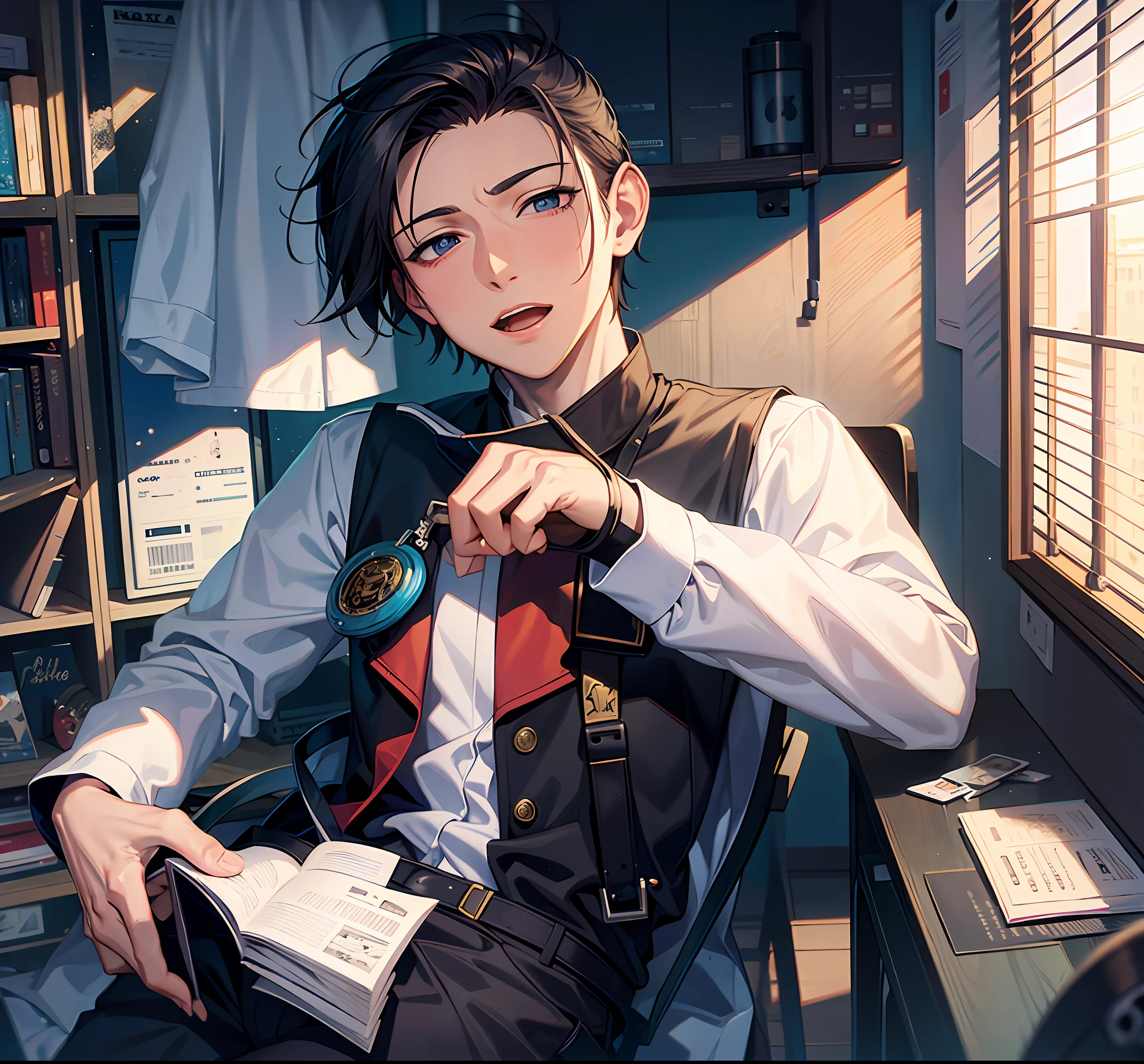Anime art style, boy, anime detail