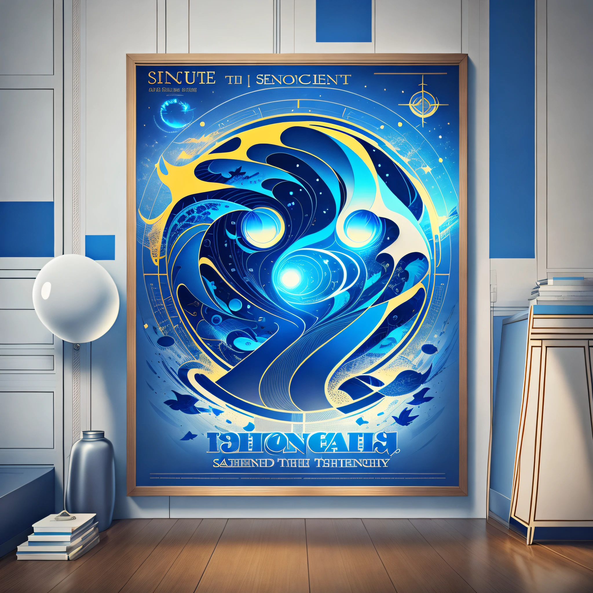 High-end atmospheric blue technology sense poster --auto --s2