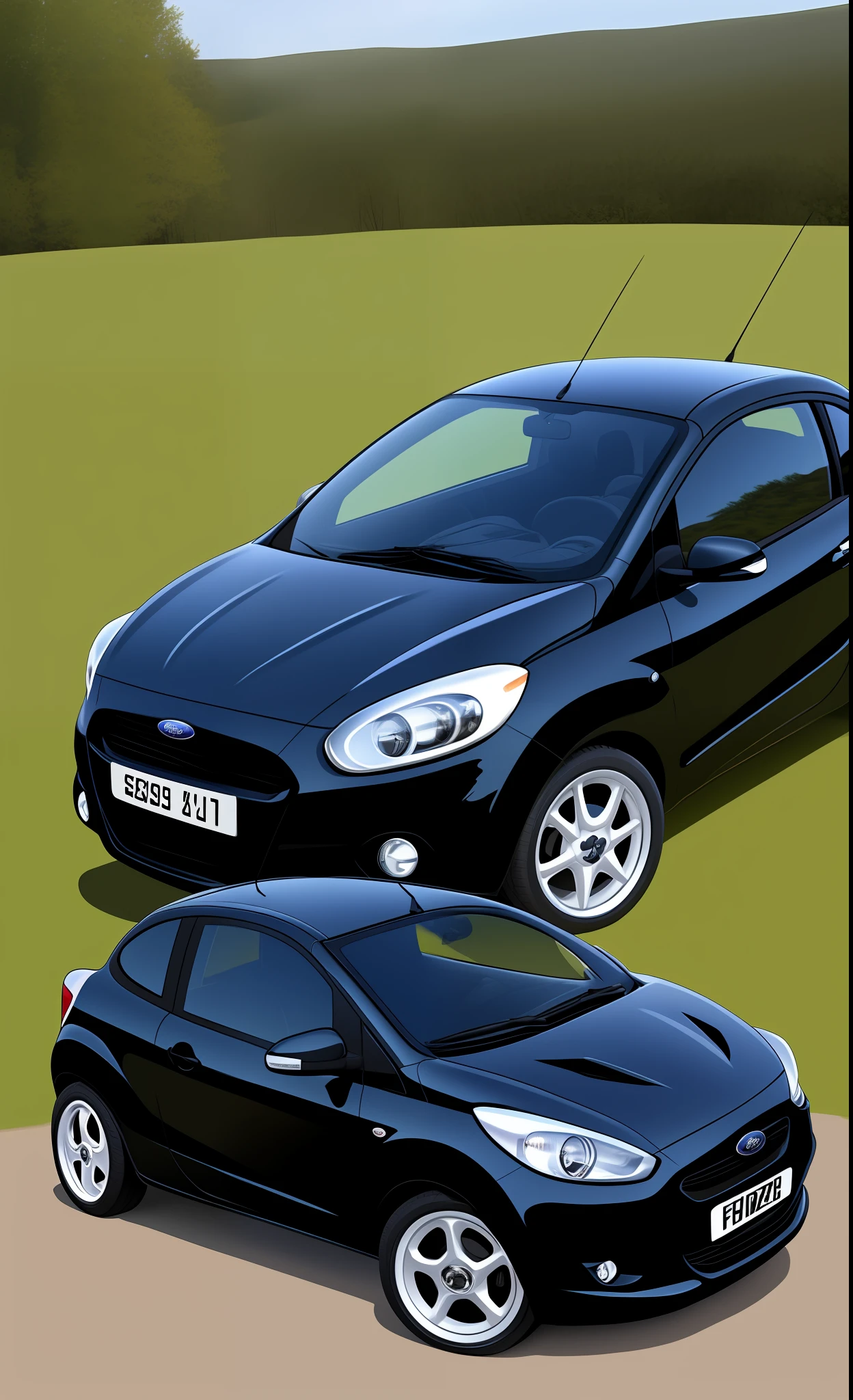 Ford ka black customized