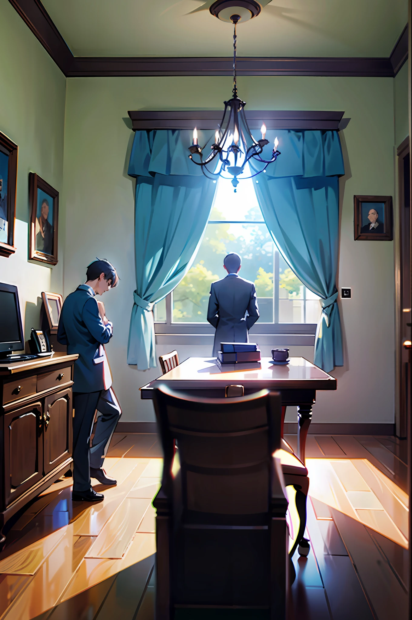 4 men and 4 women playing games in a room