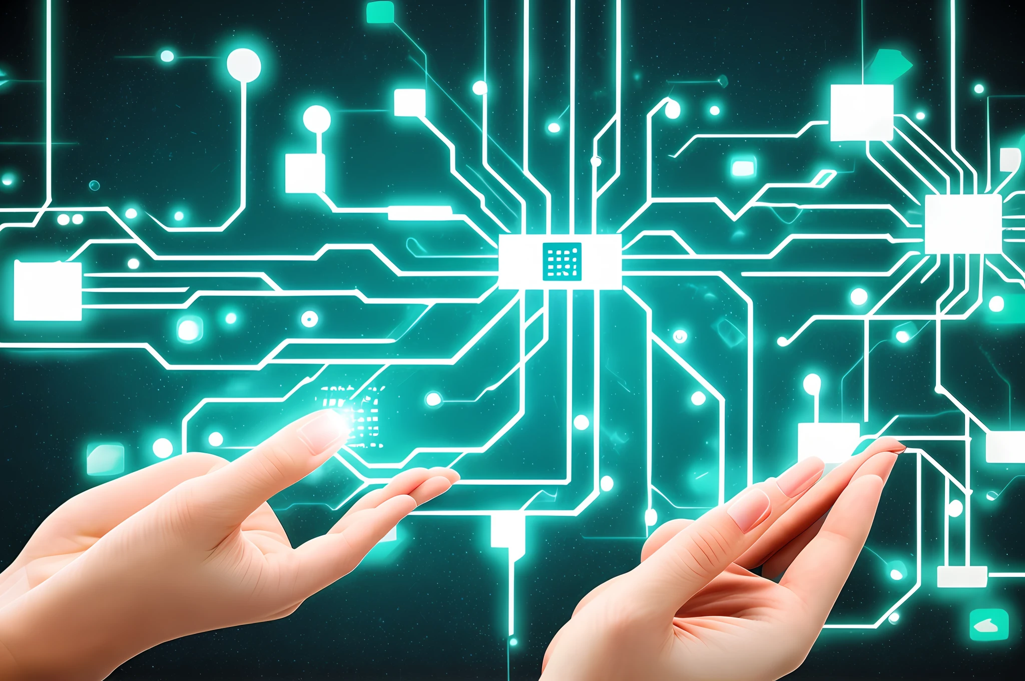 Woman showing her hand that has an RFID chip