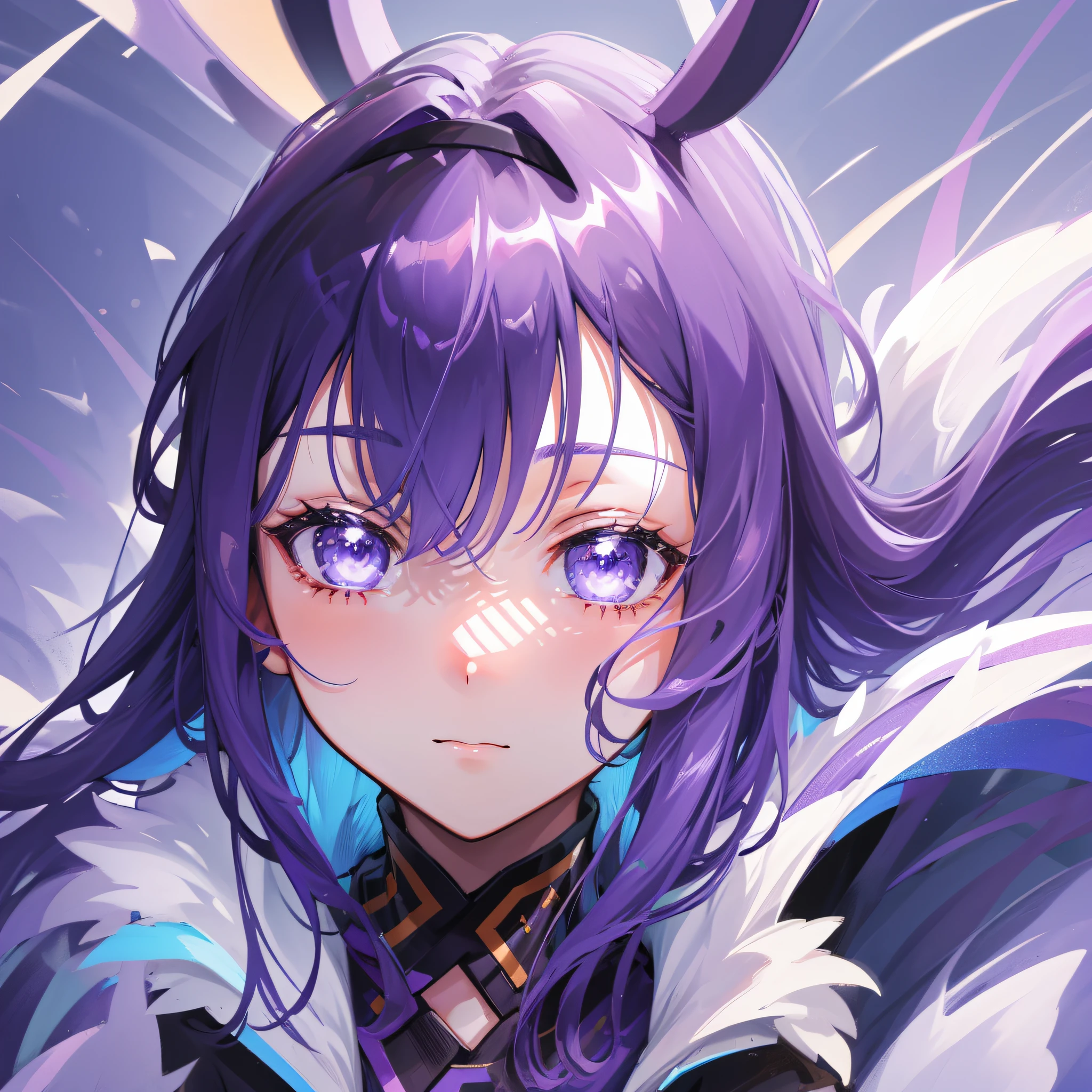 (人物: Ninomae Ina'Nis), {purple hair}, (masterpiece:1.2), 1girl, solo, best quality, shiny skin, hyper detailed ultra high res, cute, looking at viewer, extremely detailed wallpaper, close up portrait,
