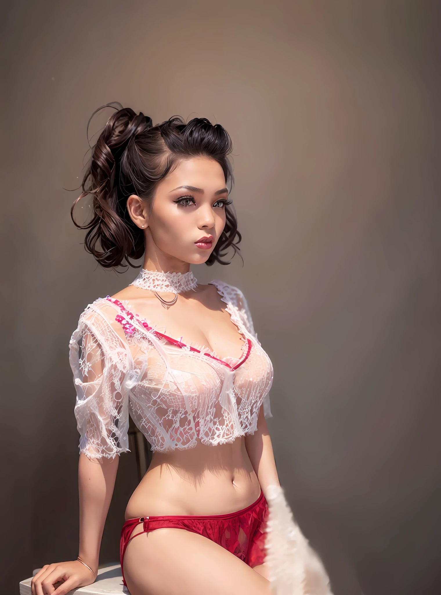 18 year old female, ebony girl, pin-up, wearing see trough dress, lingerie, elegant dress
masterpiece, ultra high res, high quality, 4k, (photorealistic:1.2), photo,