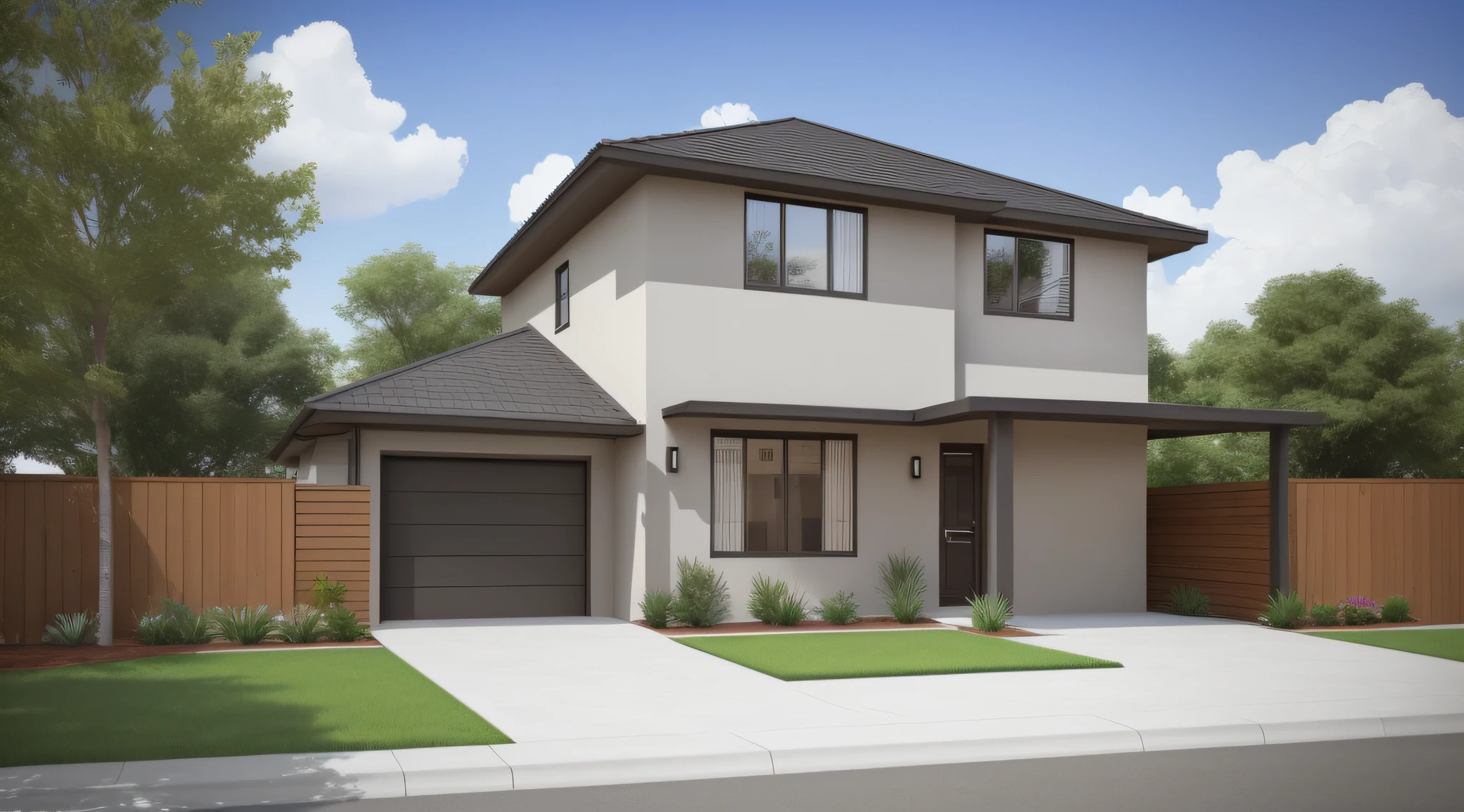 Approximate view of a house, close to the door, urban, house with only one door