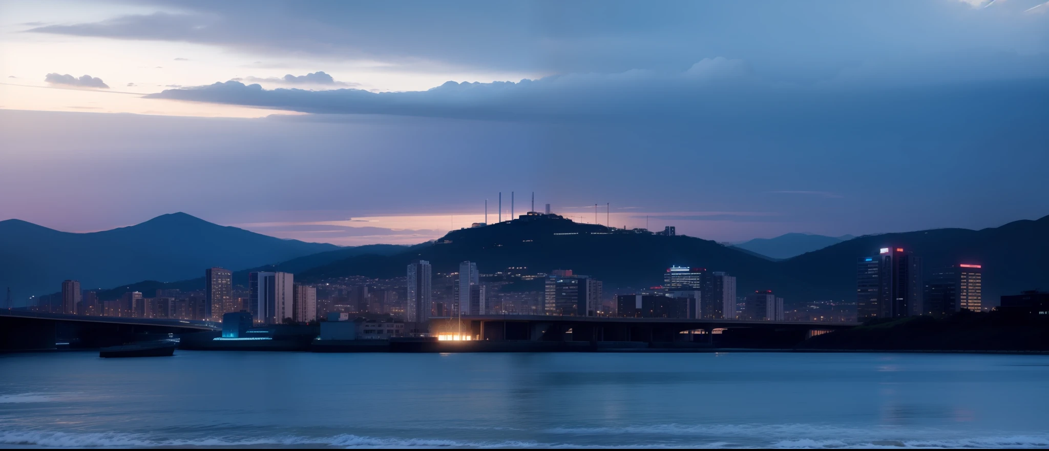 Modern city by the sea --auto --s2