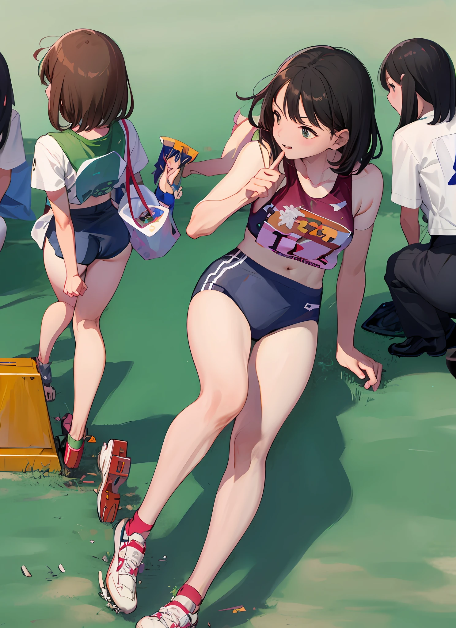 1girl, rikujou, multiple girls, (masterpiece, high quality), mature female,group picture