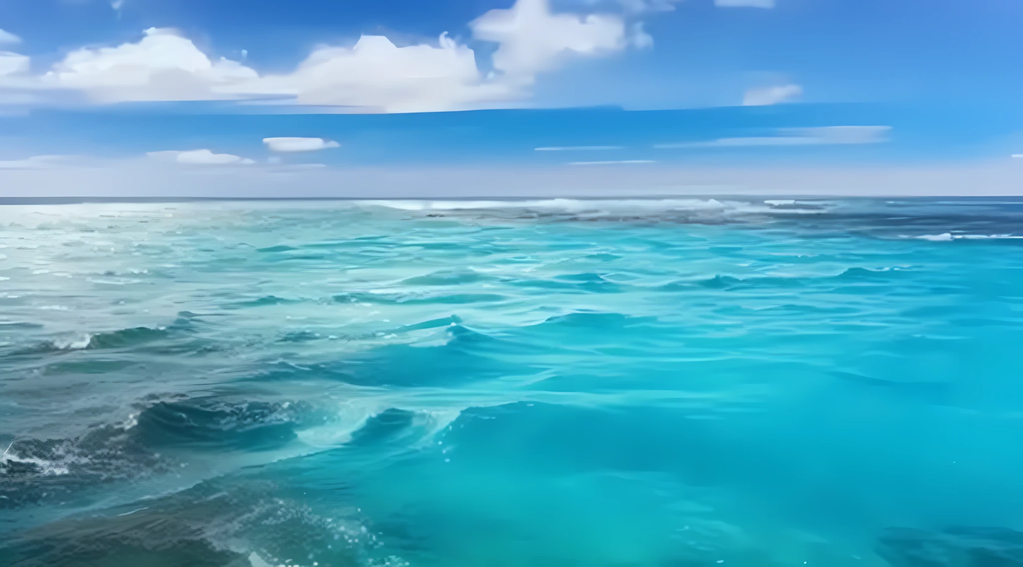 Ocean, blue sky 4k, realistc, --auto --s2
