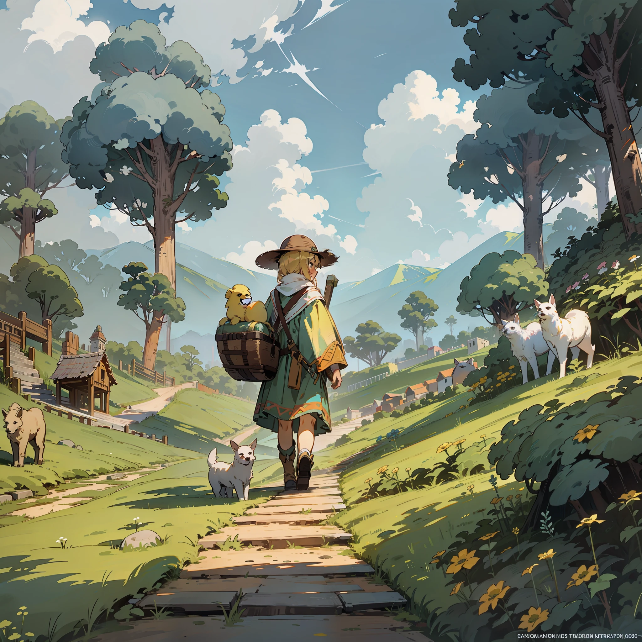 Meadows, roads