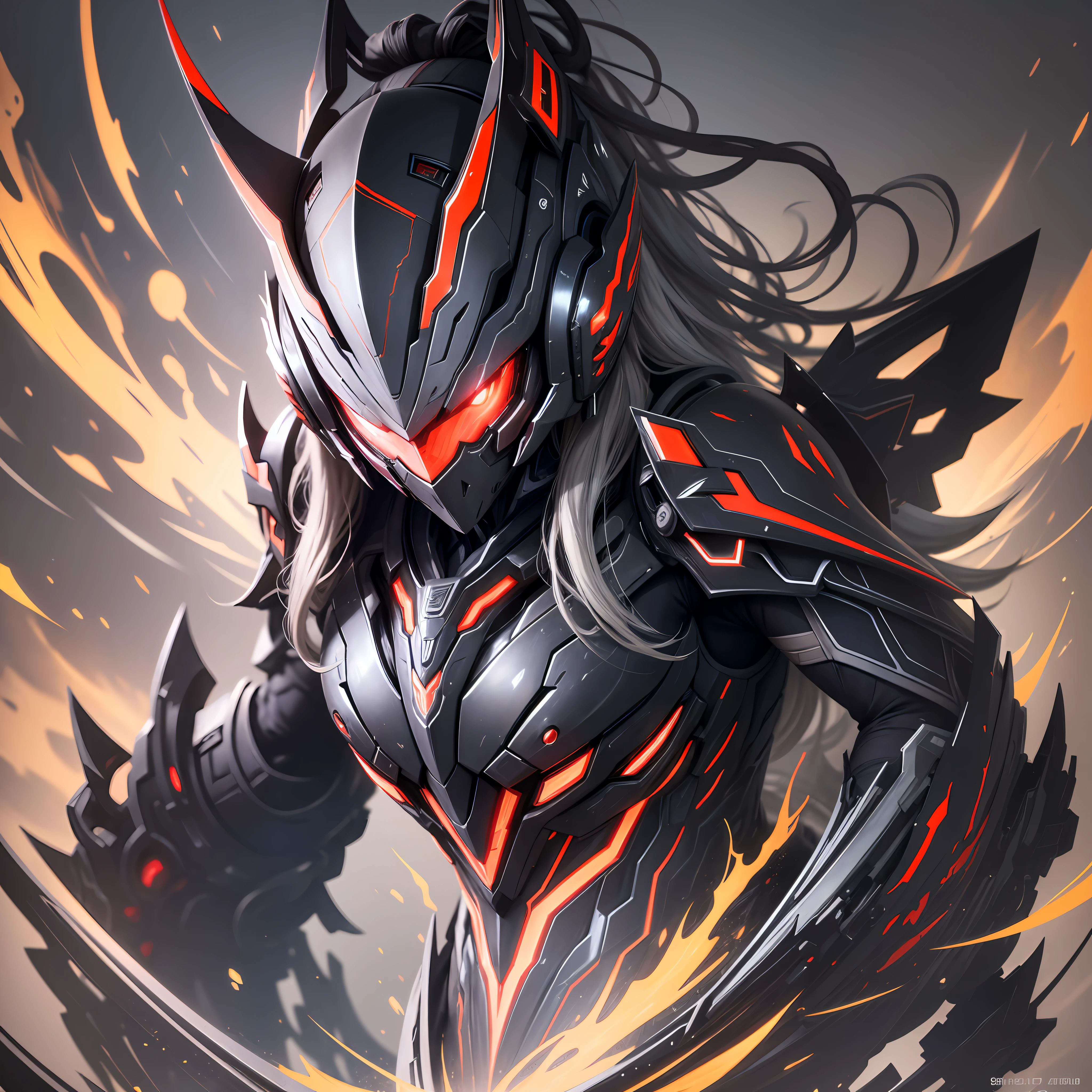 1 japanese, WARFRAME, prime,rhino prime,volt prime,saryn prime dynamic pose, intricate pattern, heavy metal, energy lines, faceless, glowing eyes, long silver hair, wind blown hair,  elegant, intense, blood red and black uniform, bloody wings, solo, desert, sunny, bright,  claws, 
dramatic lighting,
(masterpiece:1.2), best quality, high resolution,   beautiful detailed, extremely detailed, perfect lighting,  zhongfenghua, from below --auto --s2