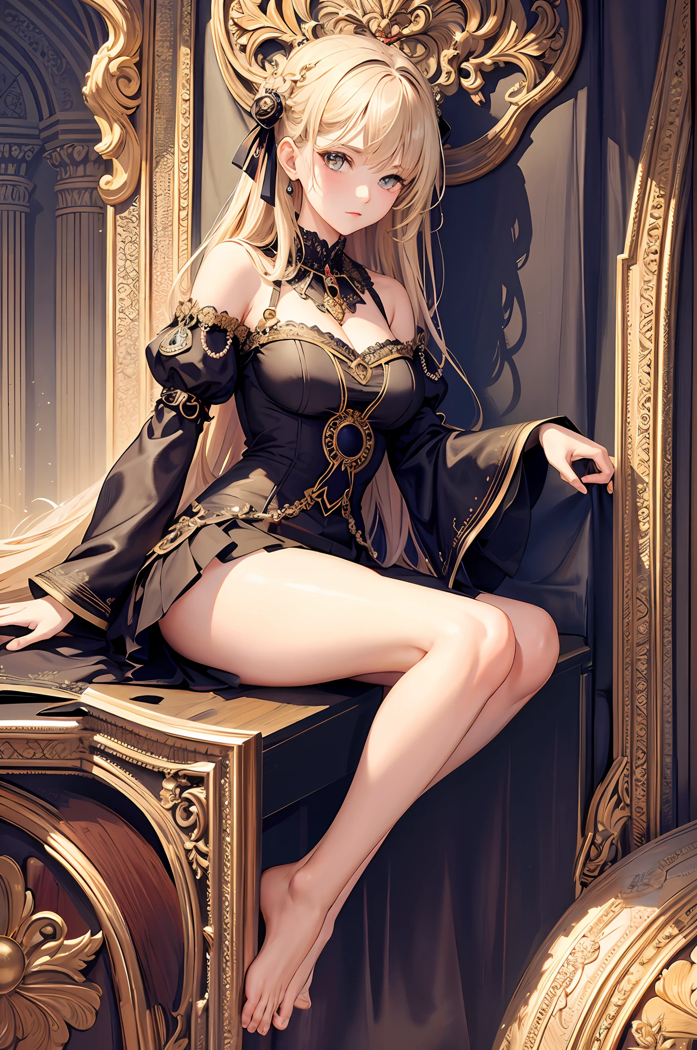 Miniskirt, thighs are visible