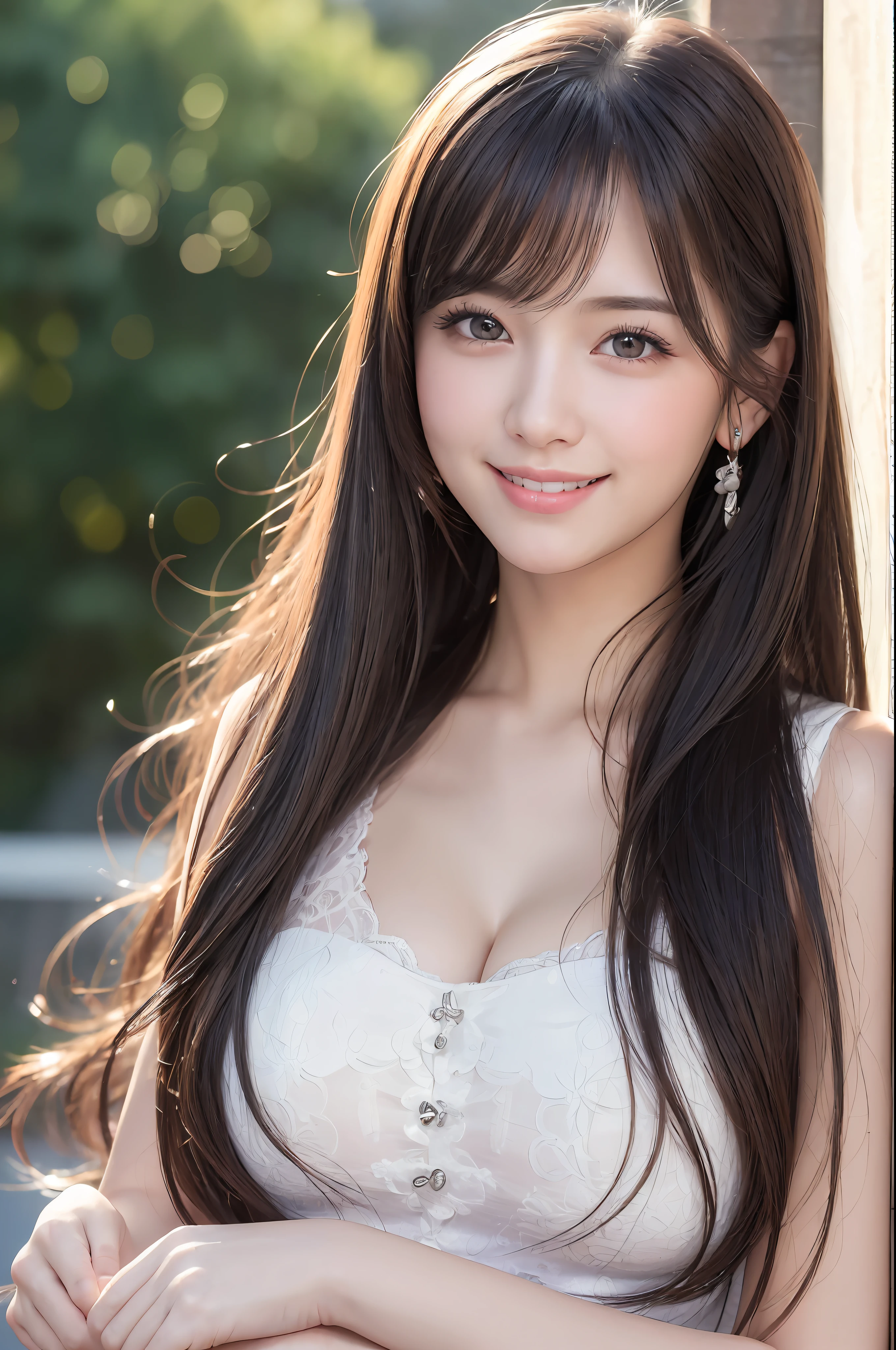 (8k, best quality, masterpiece:1.2), (realistic, photo-realistic:1.37), ultra-detailed, 1 girl,cute, solo, (nose blush),(smile:1.15),(closed mouth) small breasts,beautiful detailed eyes, (long hair:1.2),floating hair NovaFrogStyle, upper body,