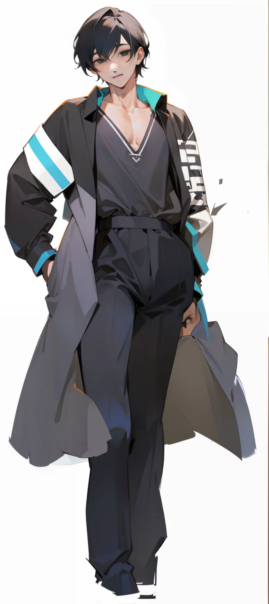Man with black hair with black eyes